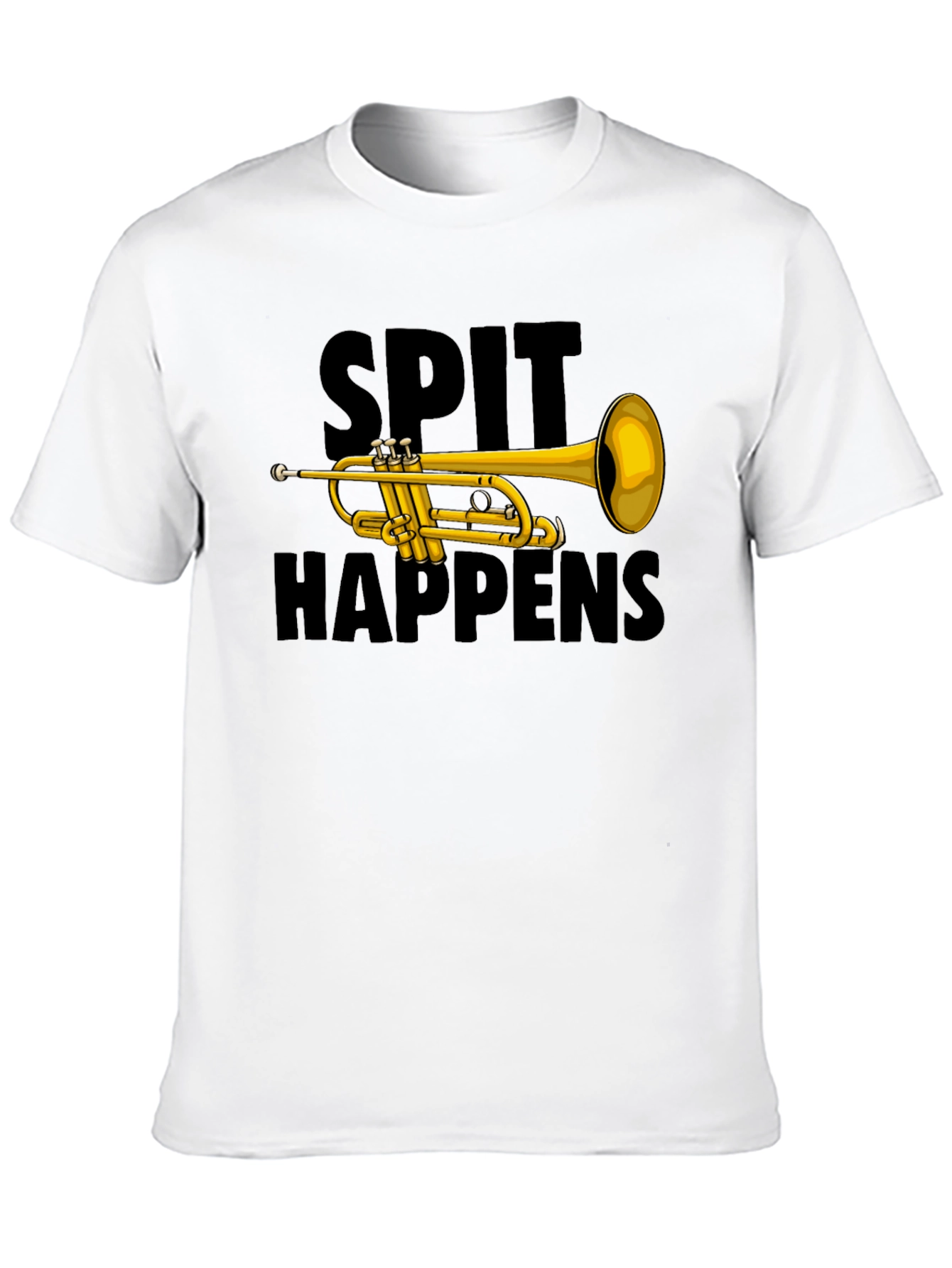 Spit Happens Trumpet Graphic Tee