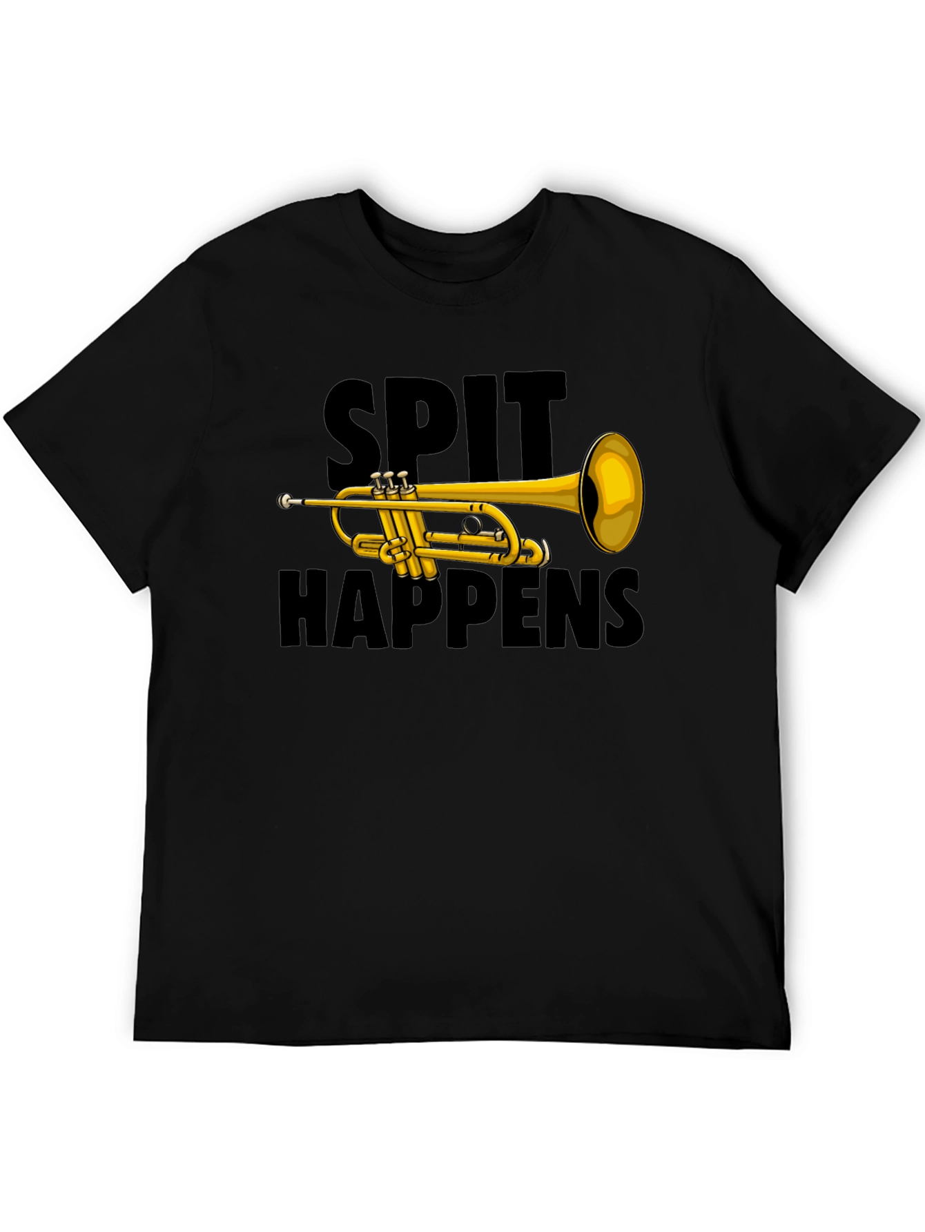 Spit Happens Trumpet Graphic Tee