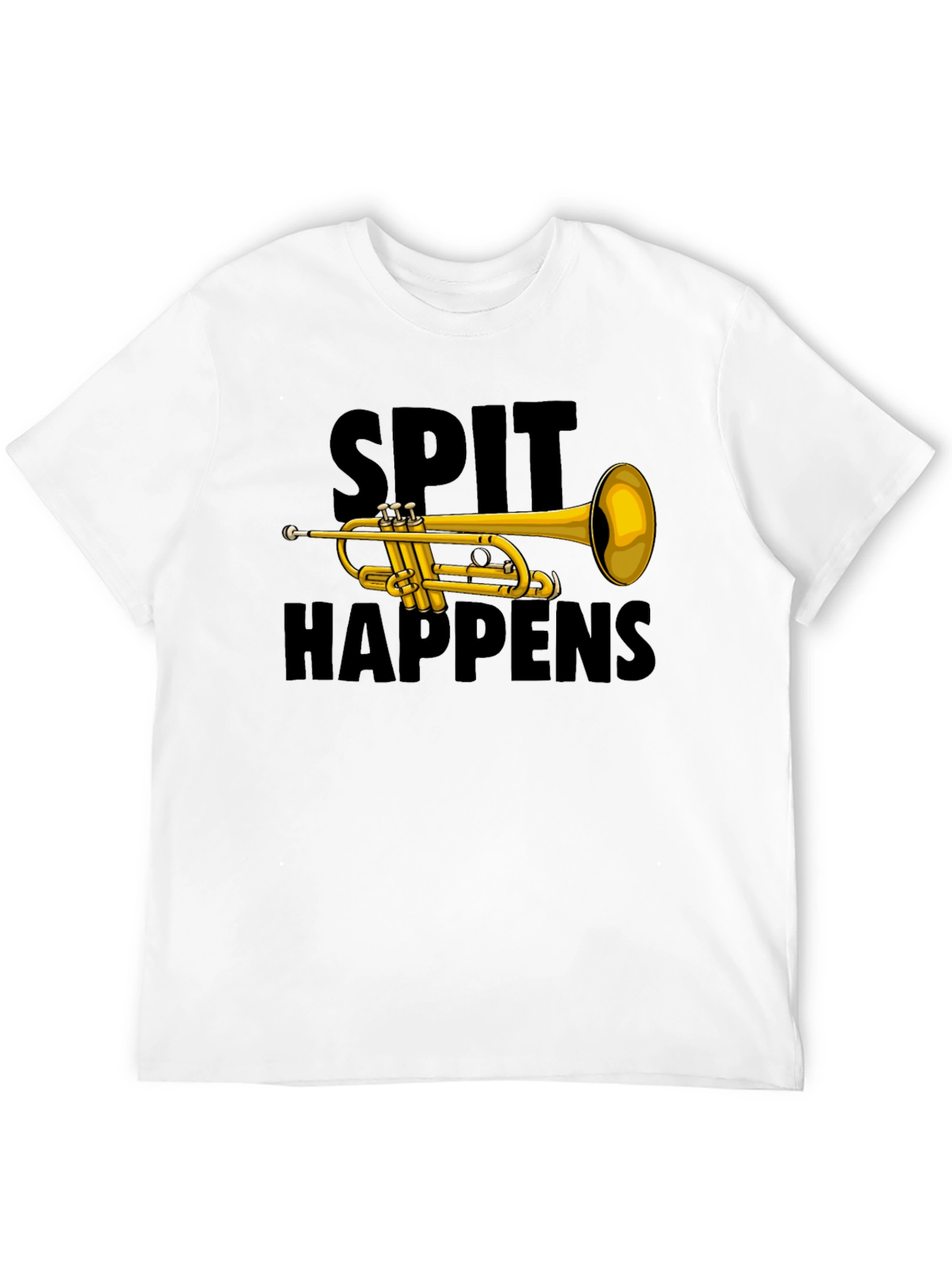 Spit Happens Trumpet Graphic Tee