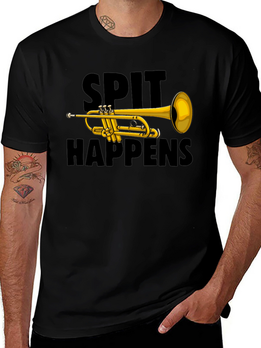 Spit Happens Trumpet Graphic Tee