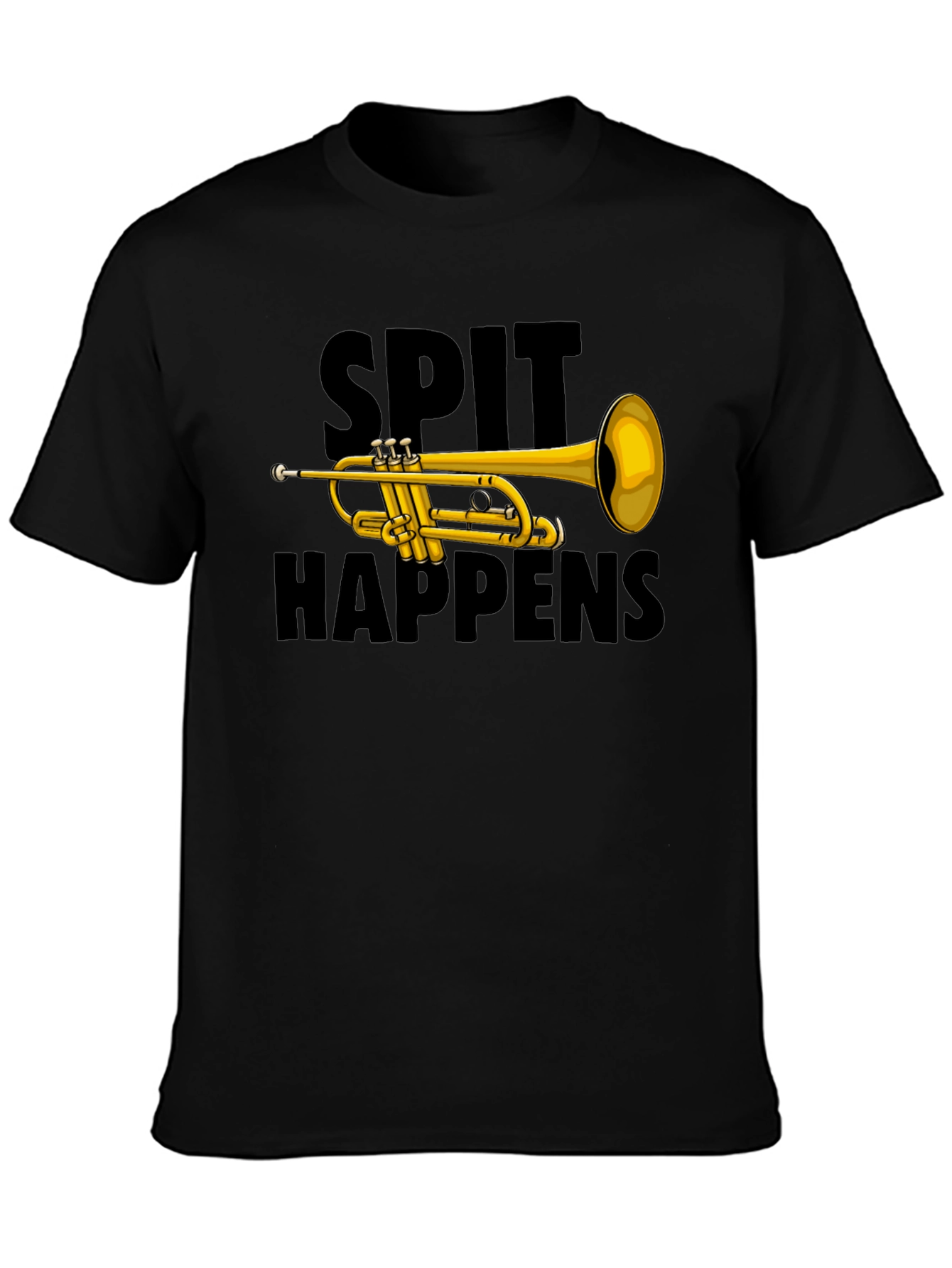 Spit Happens Trumpet Graphic Tee