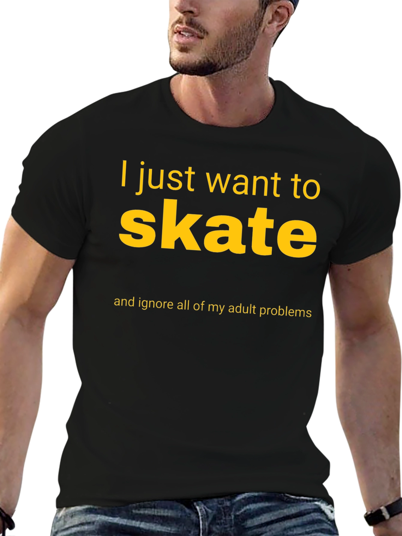 Skateboarding T-Shirt: Ignore Adult Problems