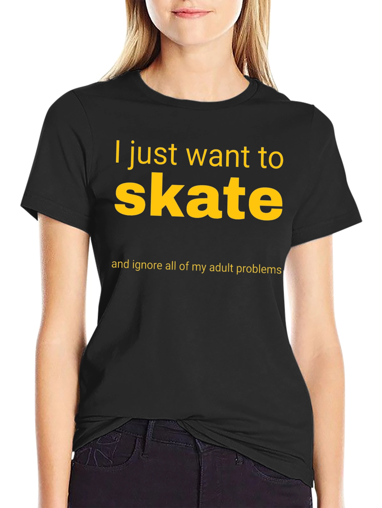 Skateboarding T-Shirt: Ignore Adult Problems