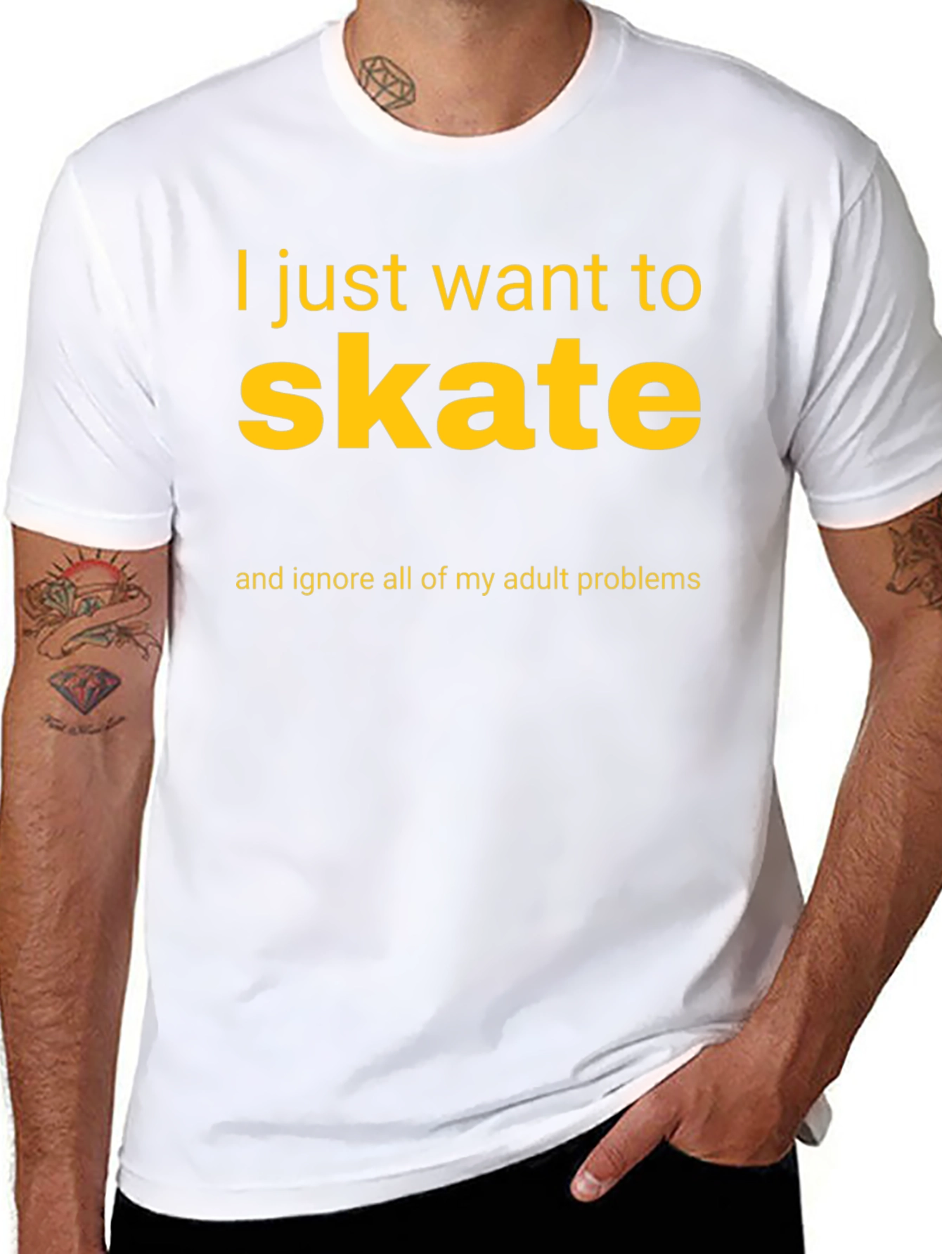 Skateboarding T-Shirt: Ignore Adult Problems