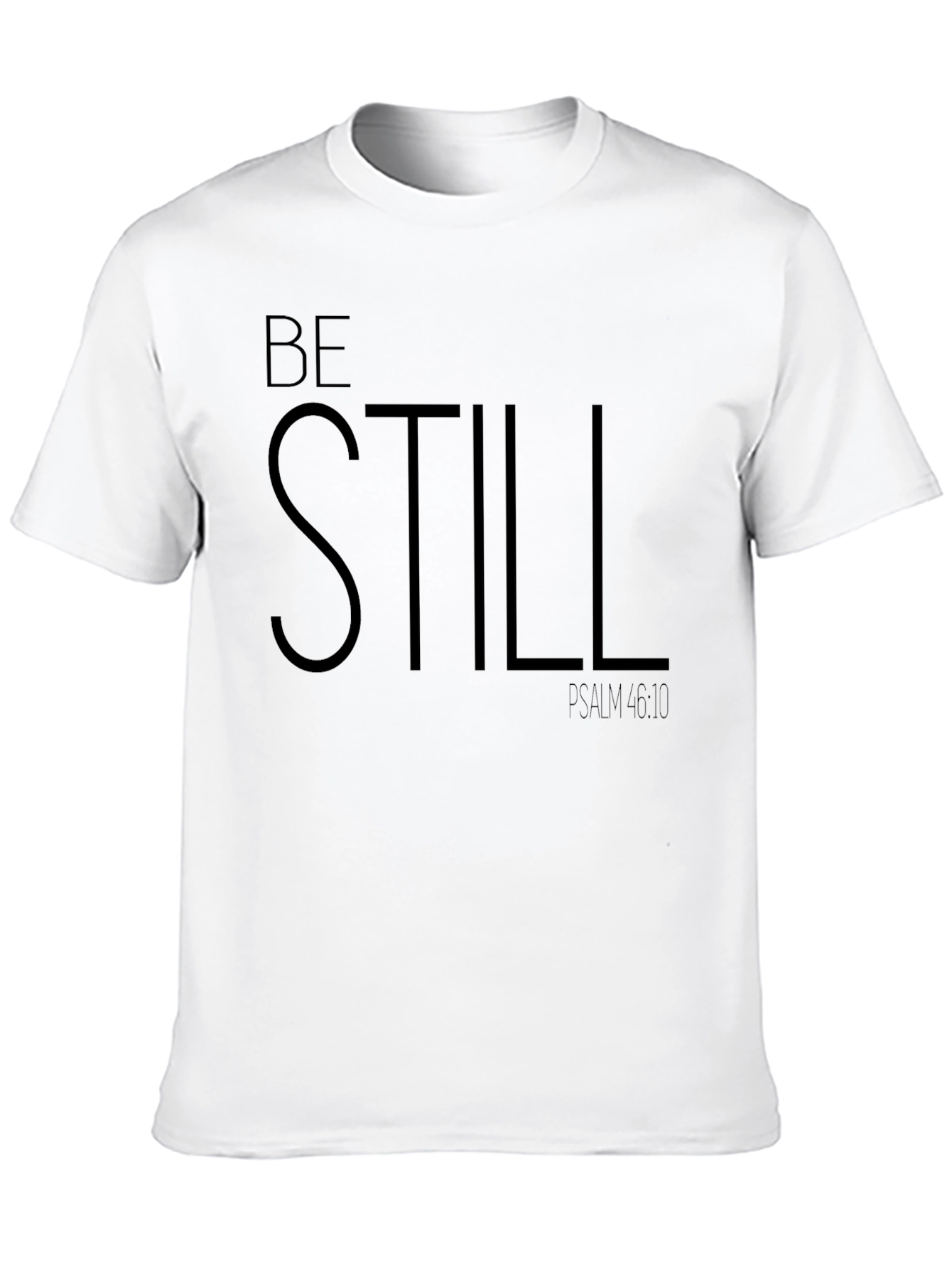 Be Still Psalm 46:10 Black Graphic Tee