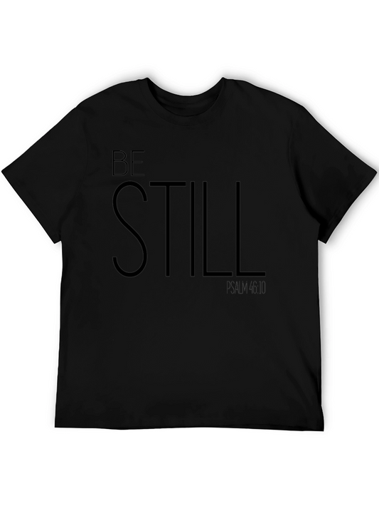 Be Still Psalm 46:10 Black Graphic Tee