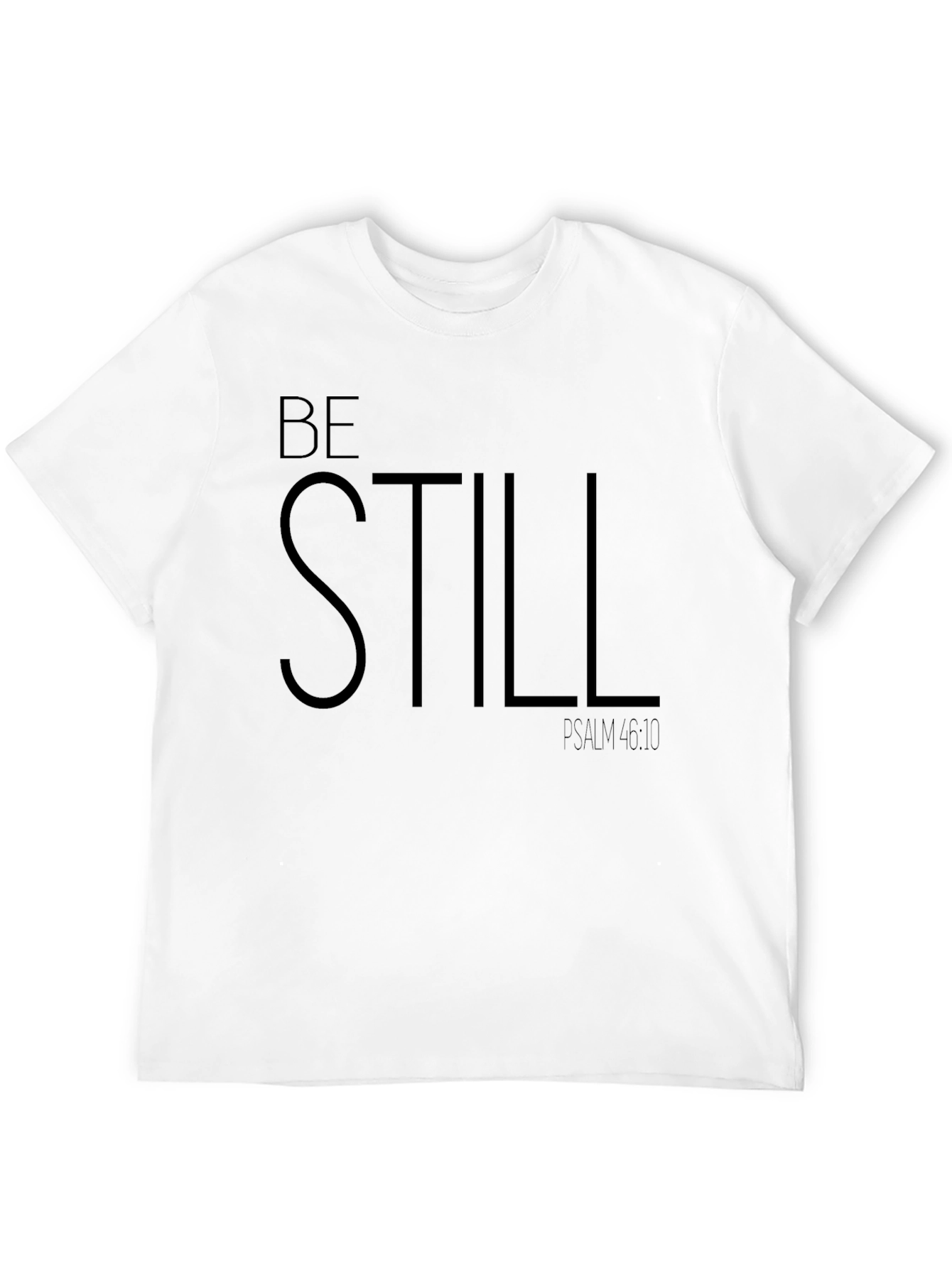 Be Still Psalm 46:10 Black Graphic Tee