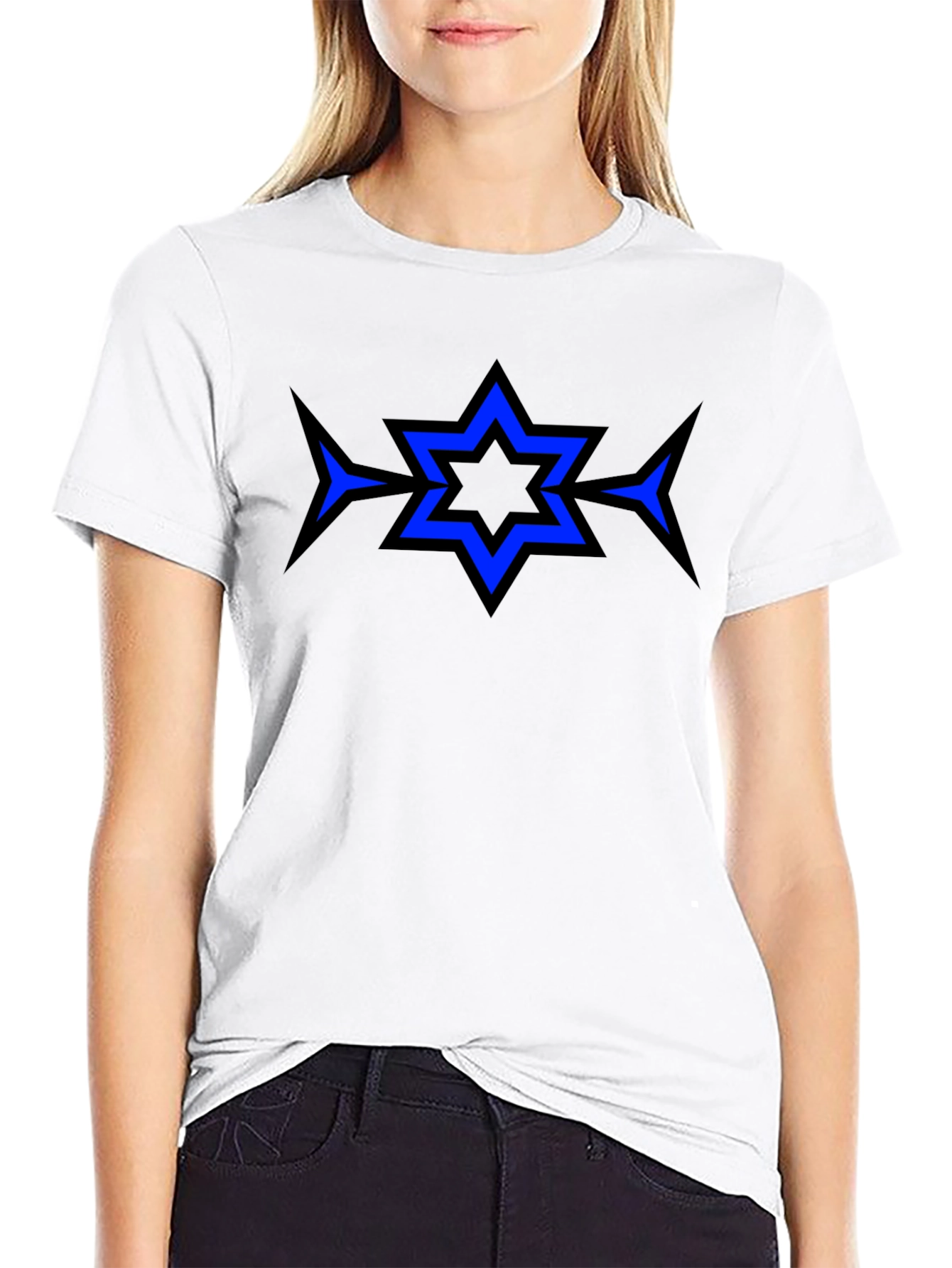 Geometric Star Graphic Print T-Shirt