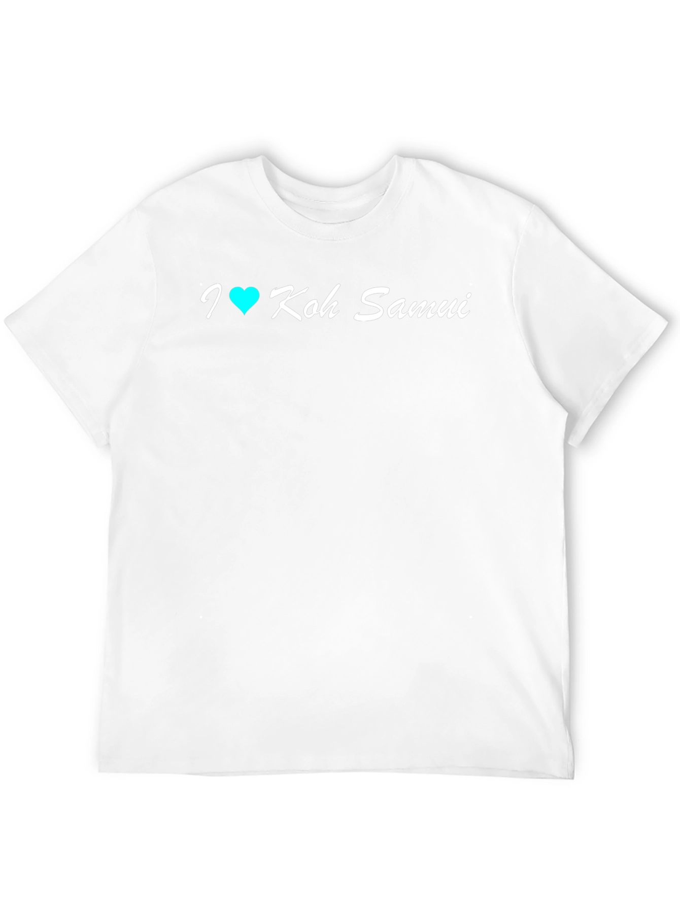 I Love Koh Samui T-Shirt Black Cotton Crew Neck