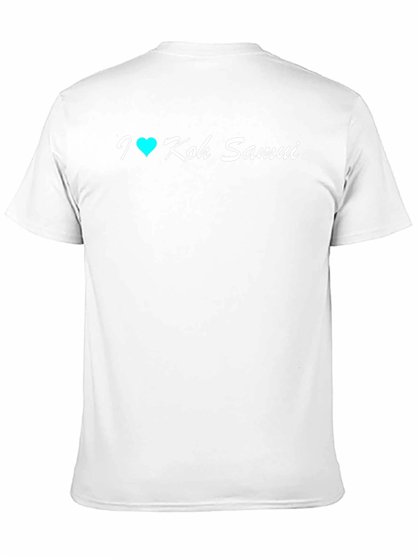 I Love Koh Samui T-Shirt Black Cotton Crew Neck