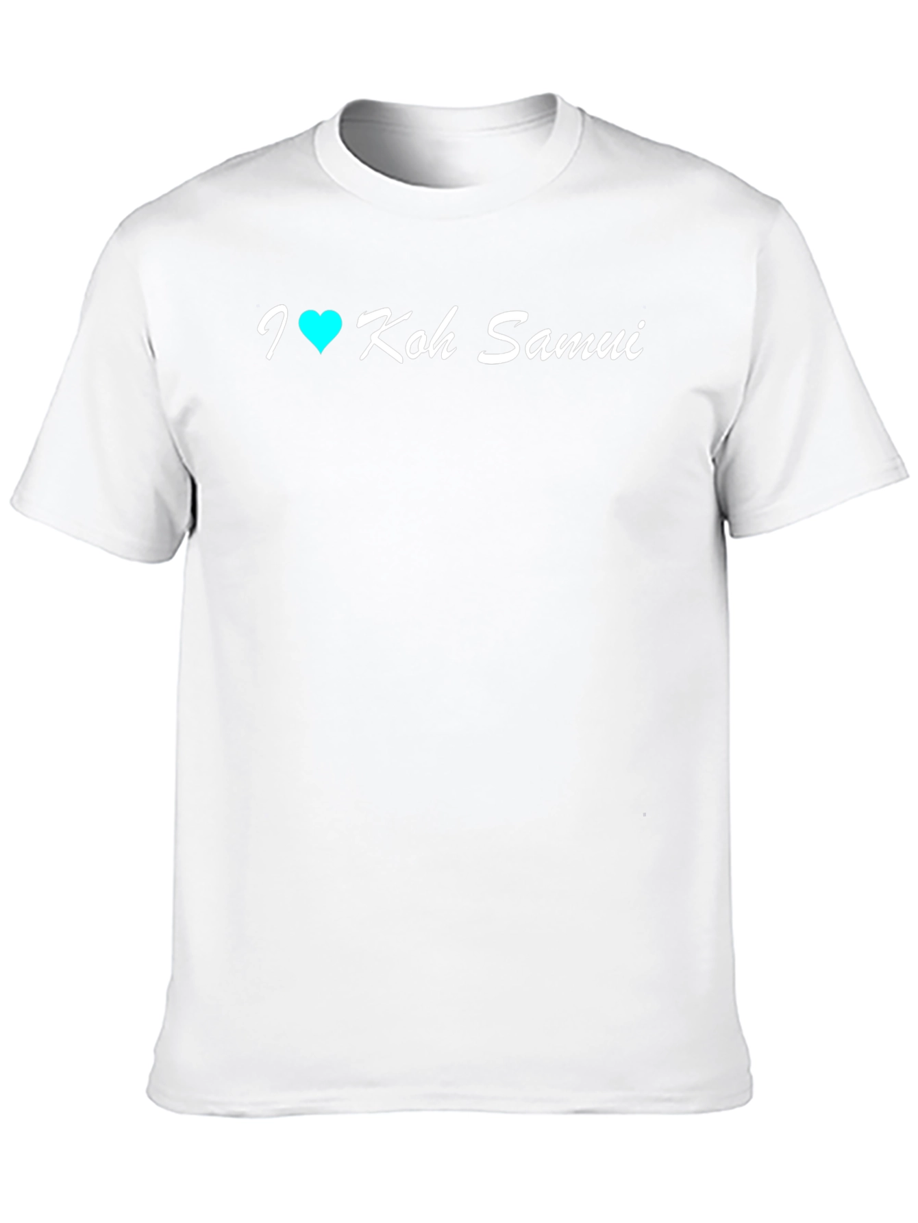 I Love Koh Samui T-Shirt Black Cotton Crew Neck