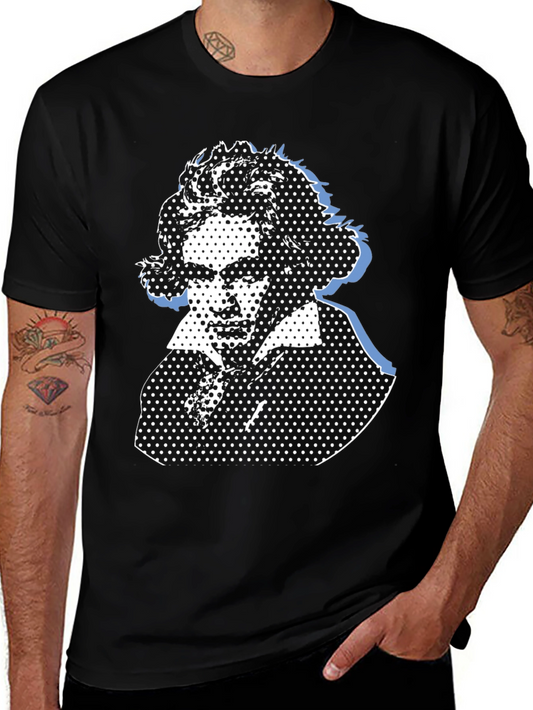 Beethoven Portrait Black Graphic Tee