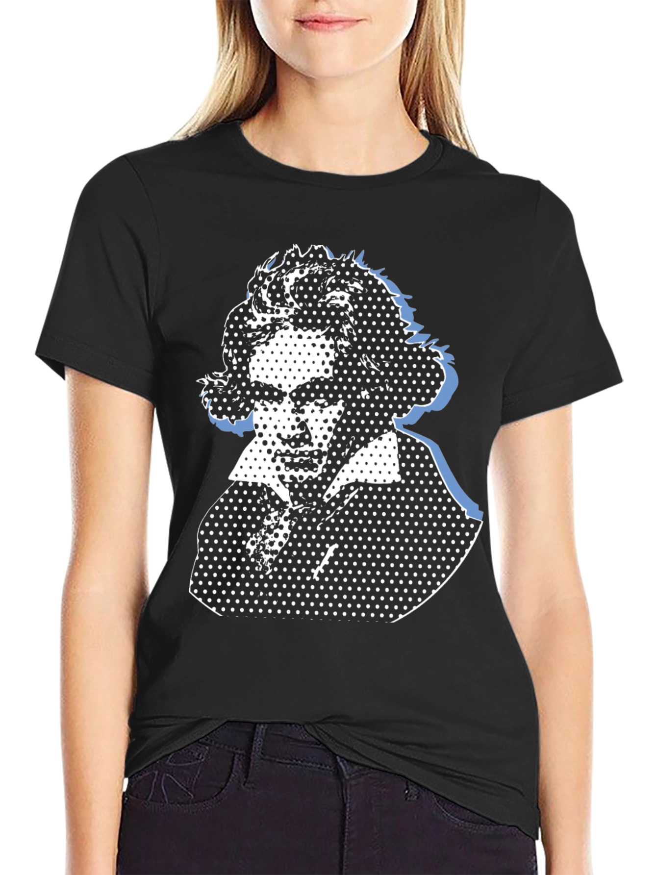 Beethoven Portrait Black Graphic Tee
