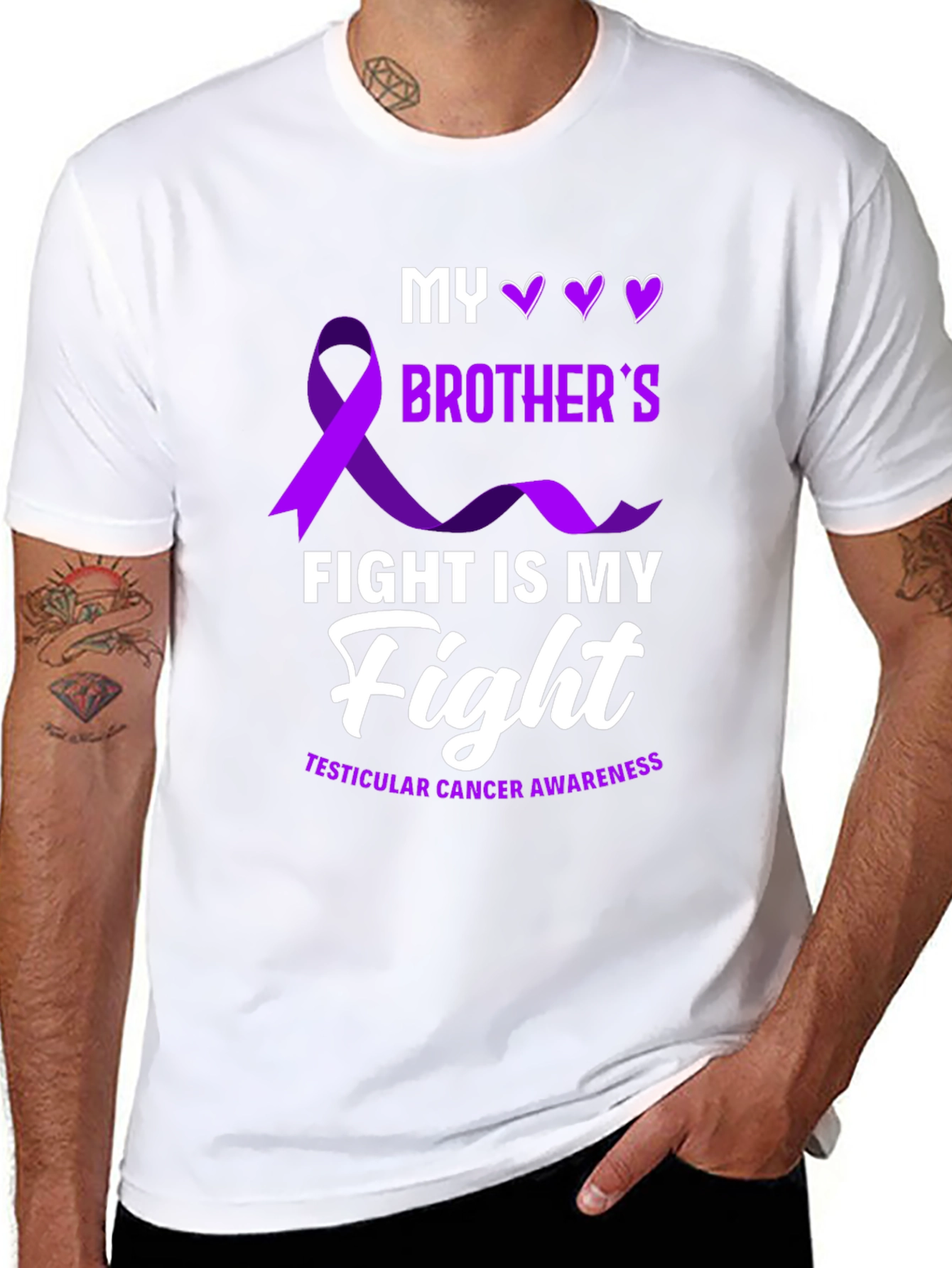 Testicular Cancer Awareness T-Shirt - My Brothers Fight