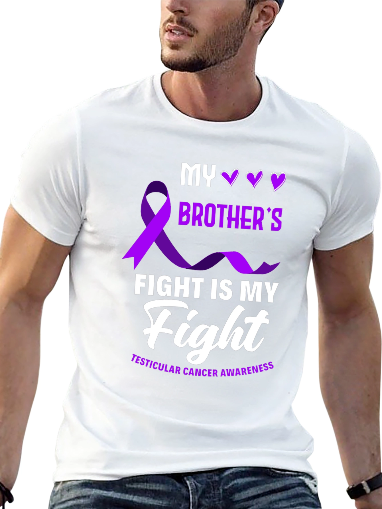 Testicular Cancer Awareness T-Shirt - My Brothers Fight