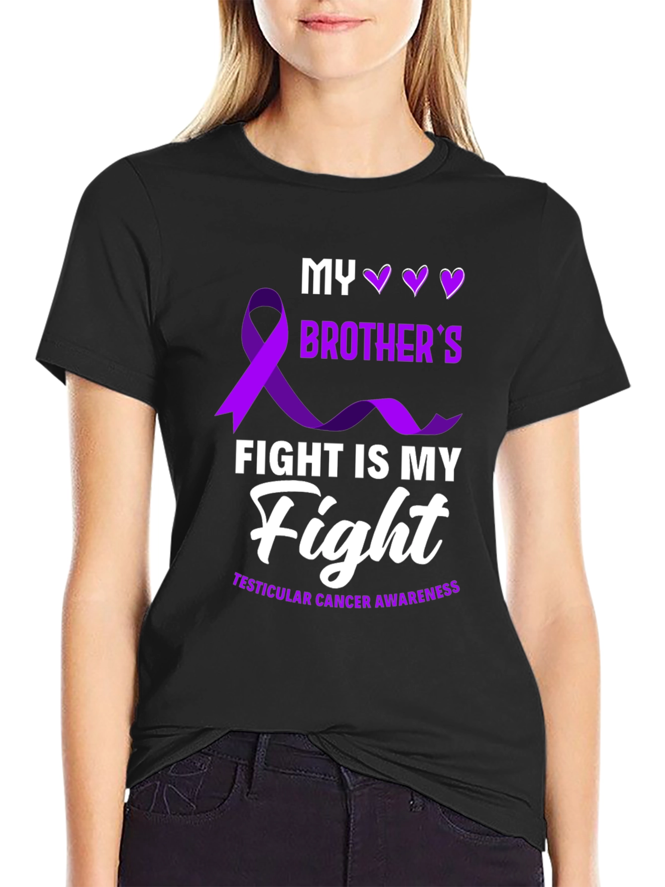 Testicular Cancer Awareness T-Shirt - My Brothers Fight