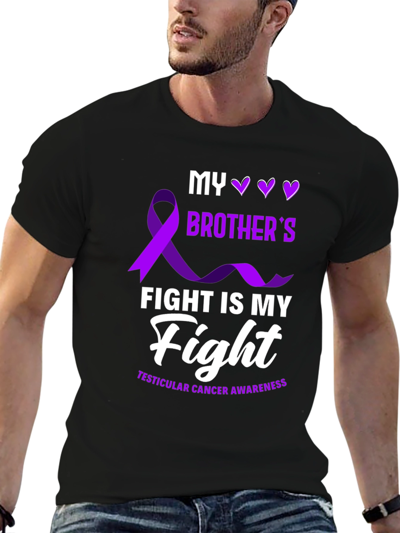 Testicular Cancer Awareness T-Shirt - My Brothers Fight