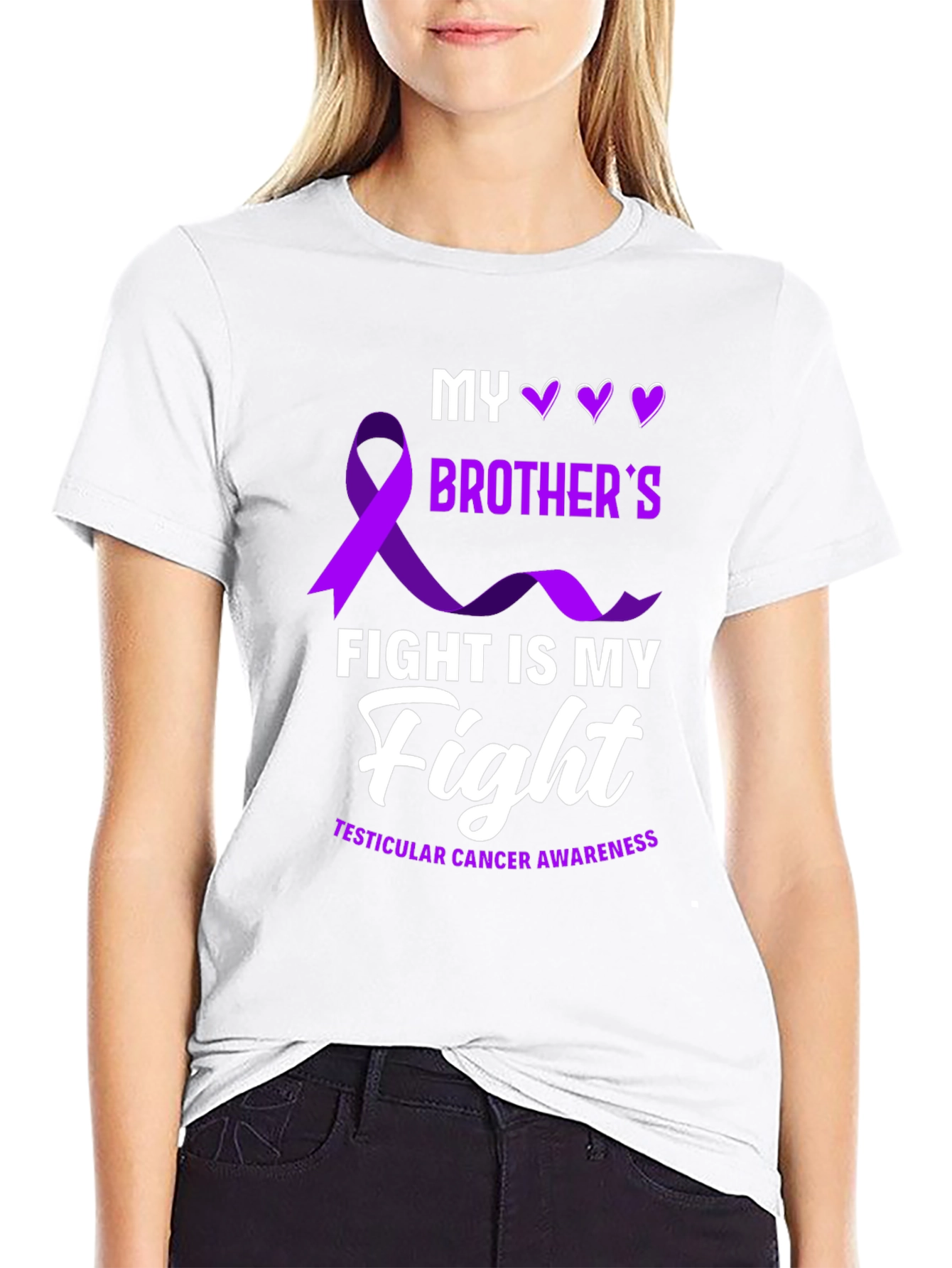Testicular Cancer Awareness T-Shirt - My Brothers Fight
