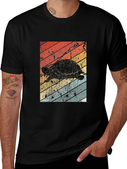 Retro Turtle Graphic Tee - Vintage Style T-Shirt