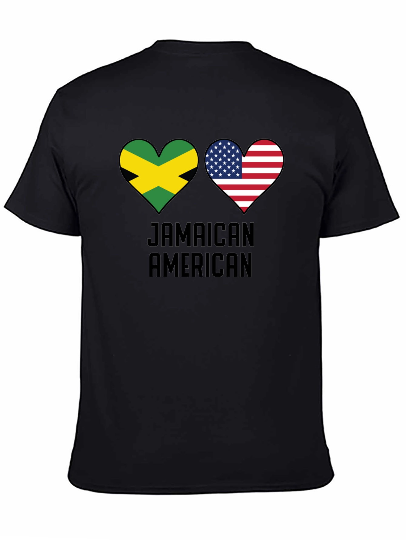 Jamaican American Flag Heart T-Shirt