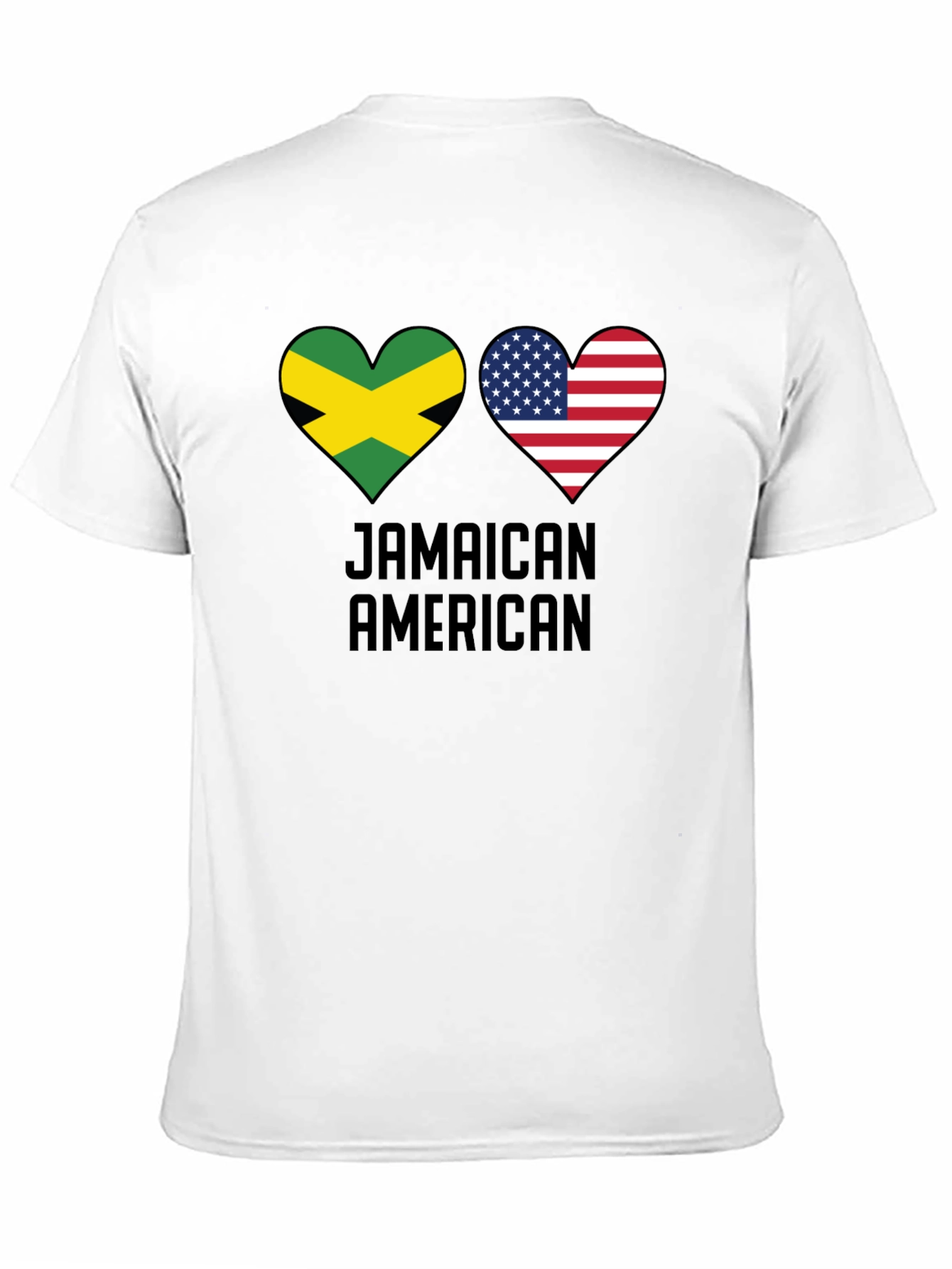 Jamaican American Flag Heart T-Shirt