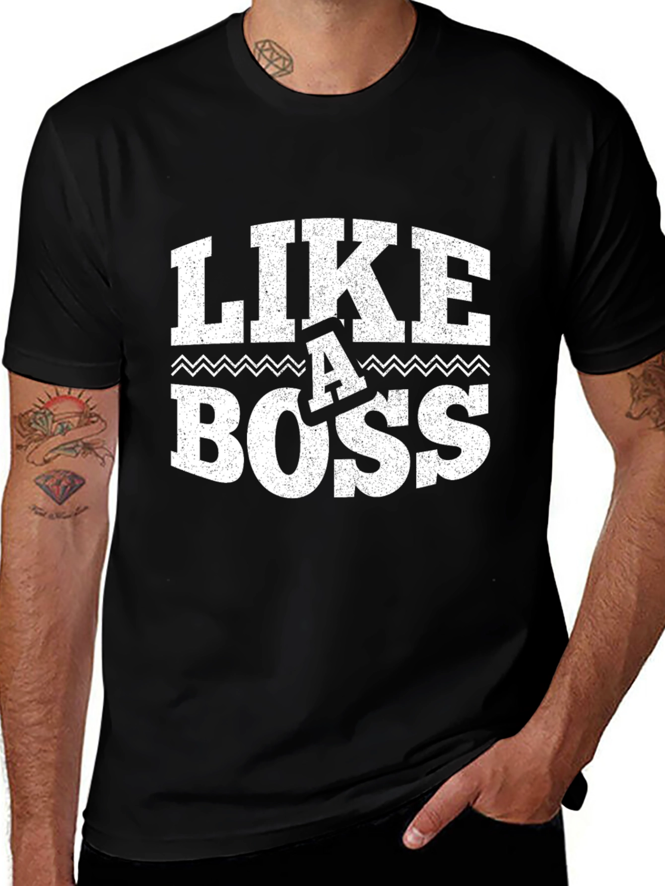 Like a Boss Graphic Tee - Black