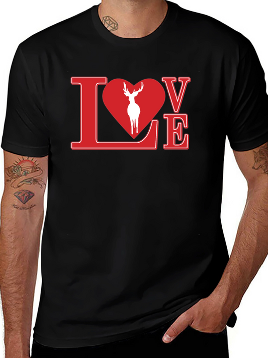 Deer Love T-Shirt - Trendy Graphic Tee for Animal Lovers