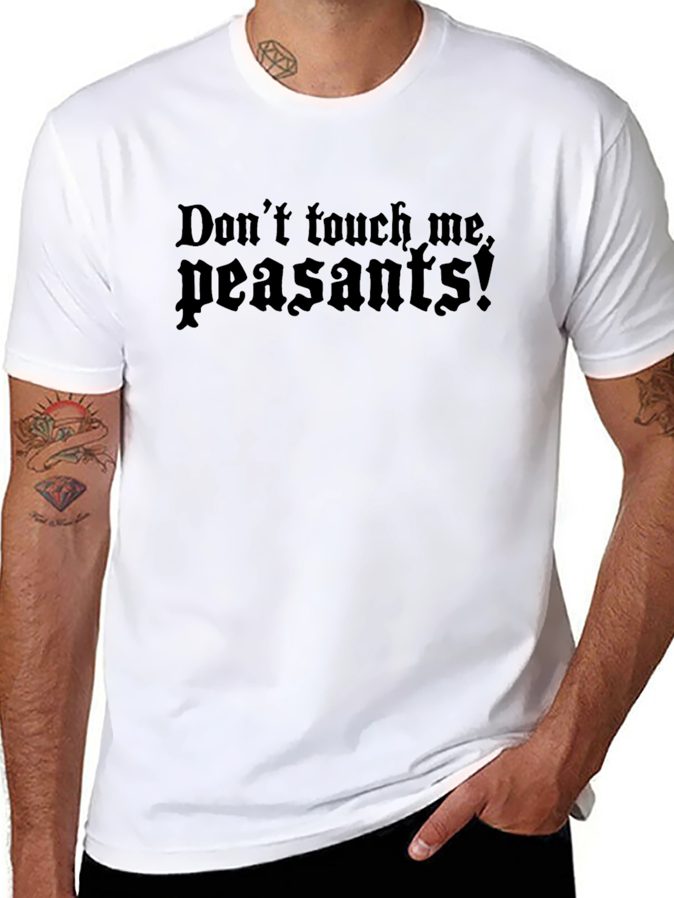 Dont Touch Me Peasants Black T-Shirt