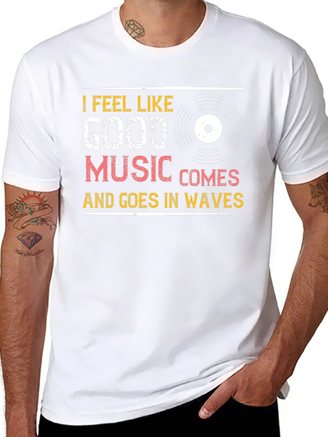 Good Music Waves Graphic T-Shirt