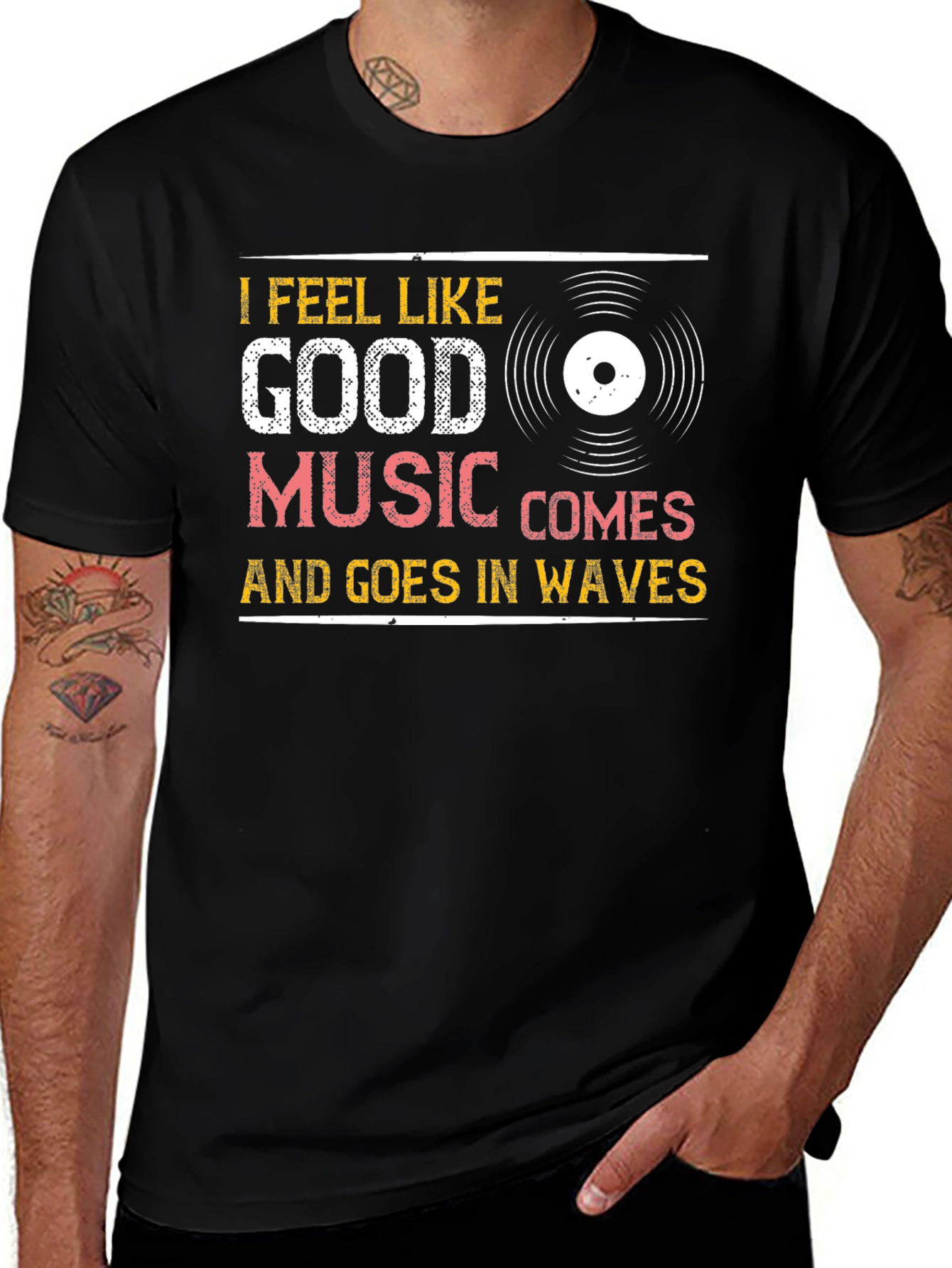 Good Music Waves Graphic T-Shirt