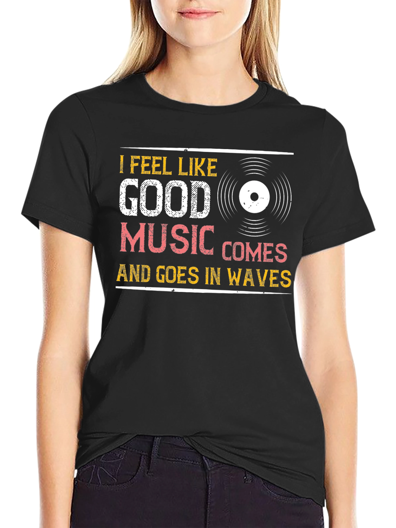 Good Music Waves Graphic T-Shirt