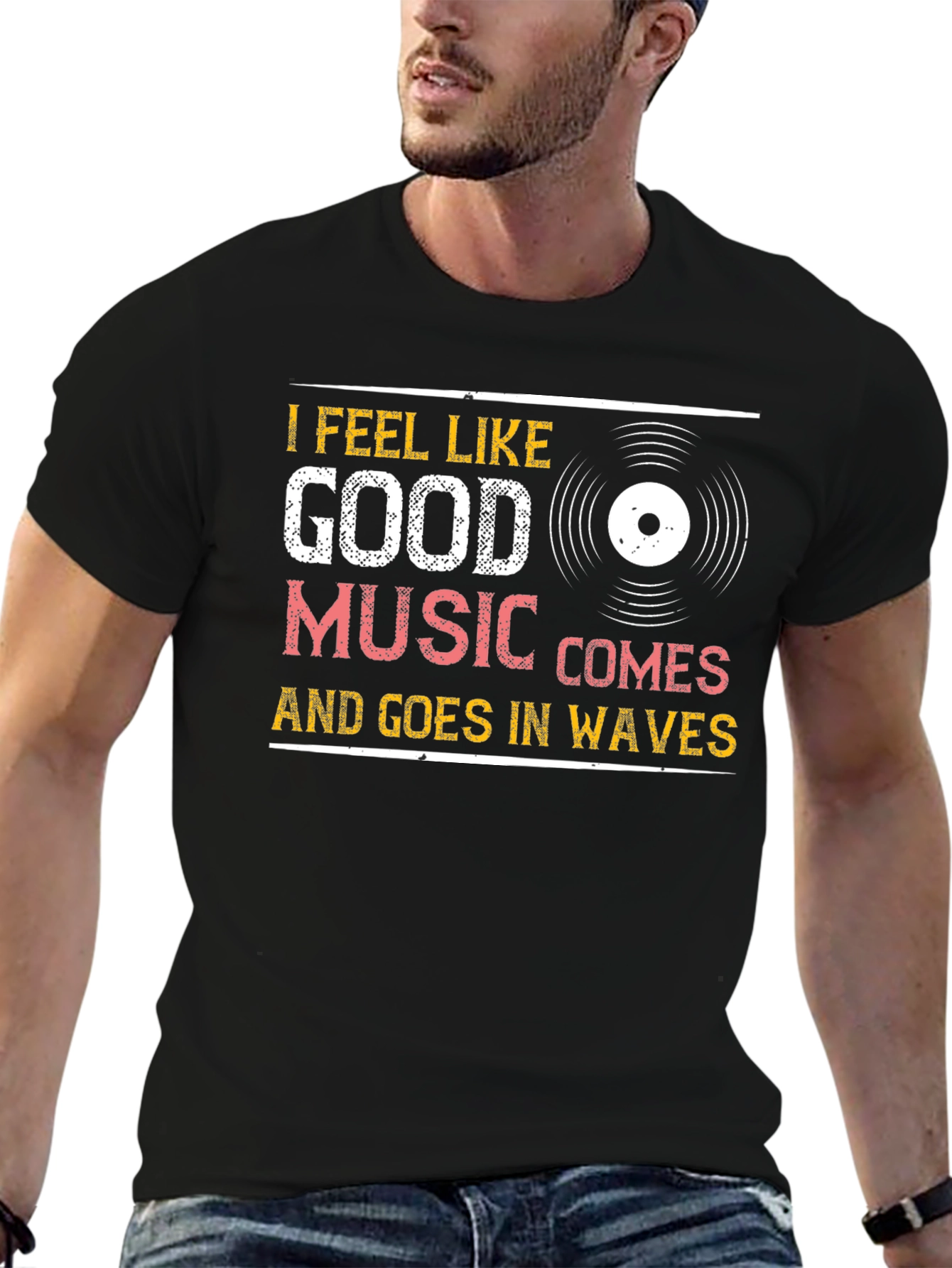 Good Music Waves Graphic T-Shirt