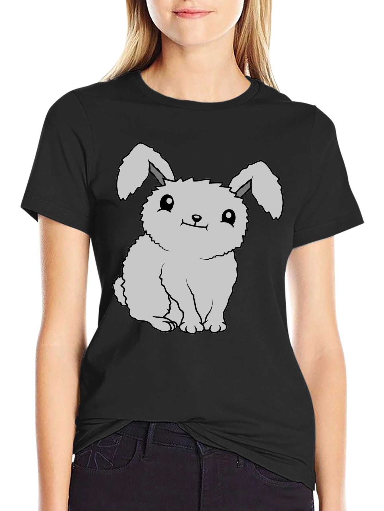 Cute Bunny Graphic Tee - Soft Cotton Comfort
