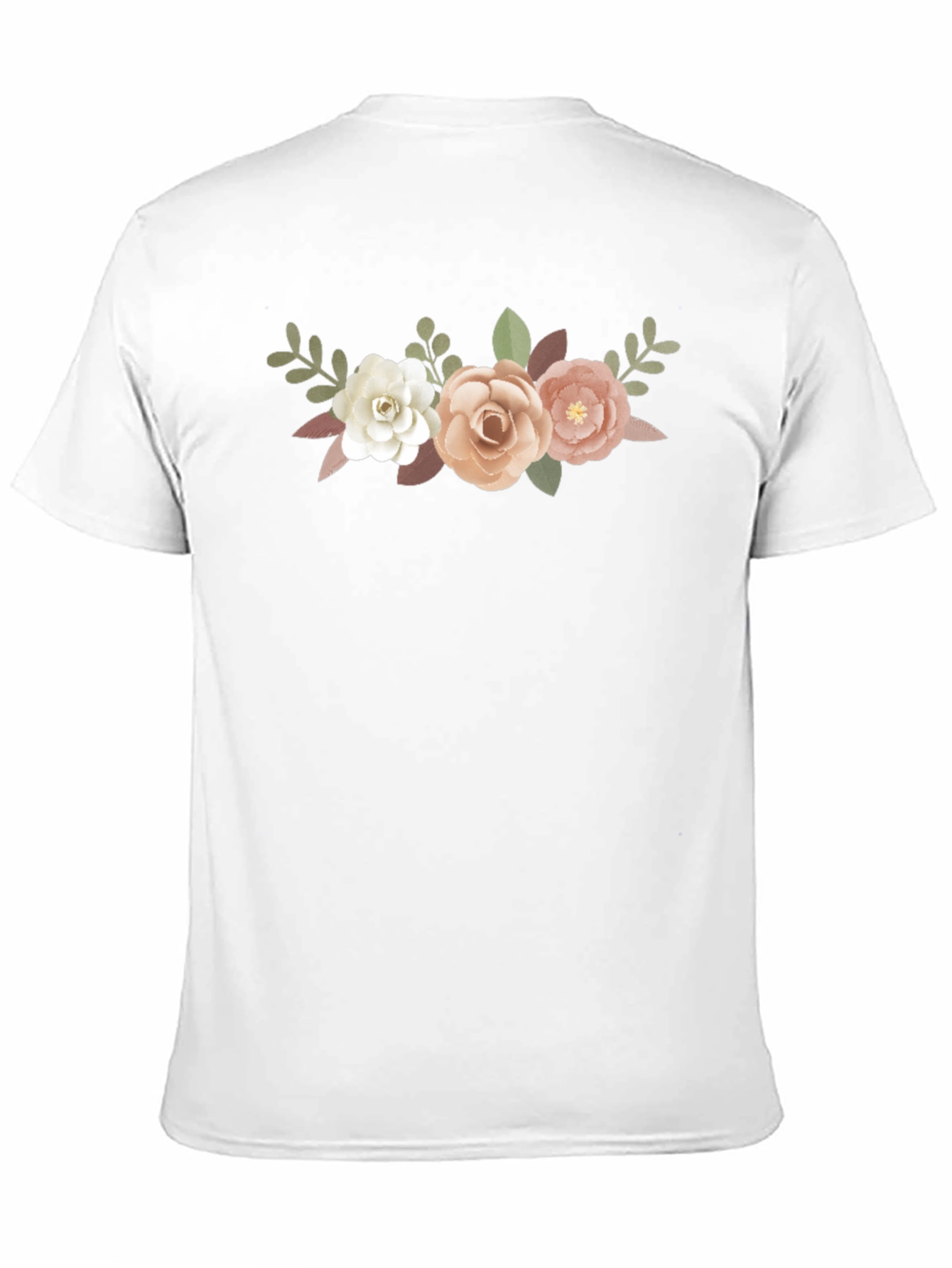 Floral Bouquet Graphic Tee - Black Cotton T-Shirt