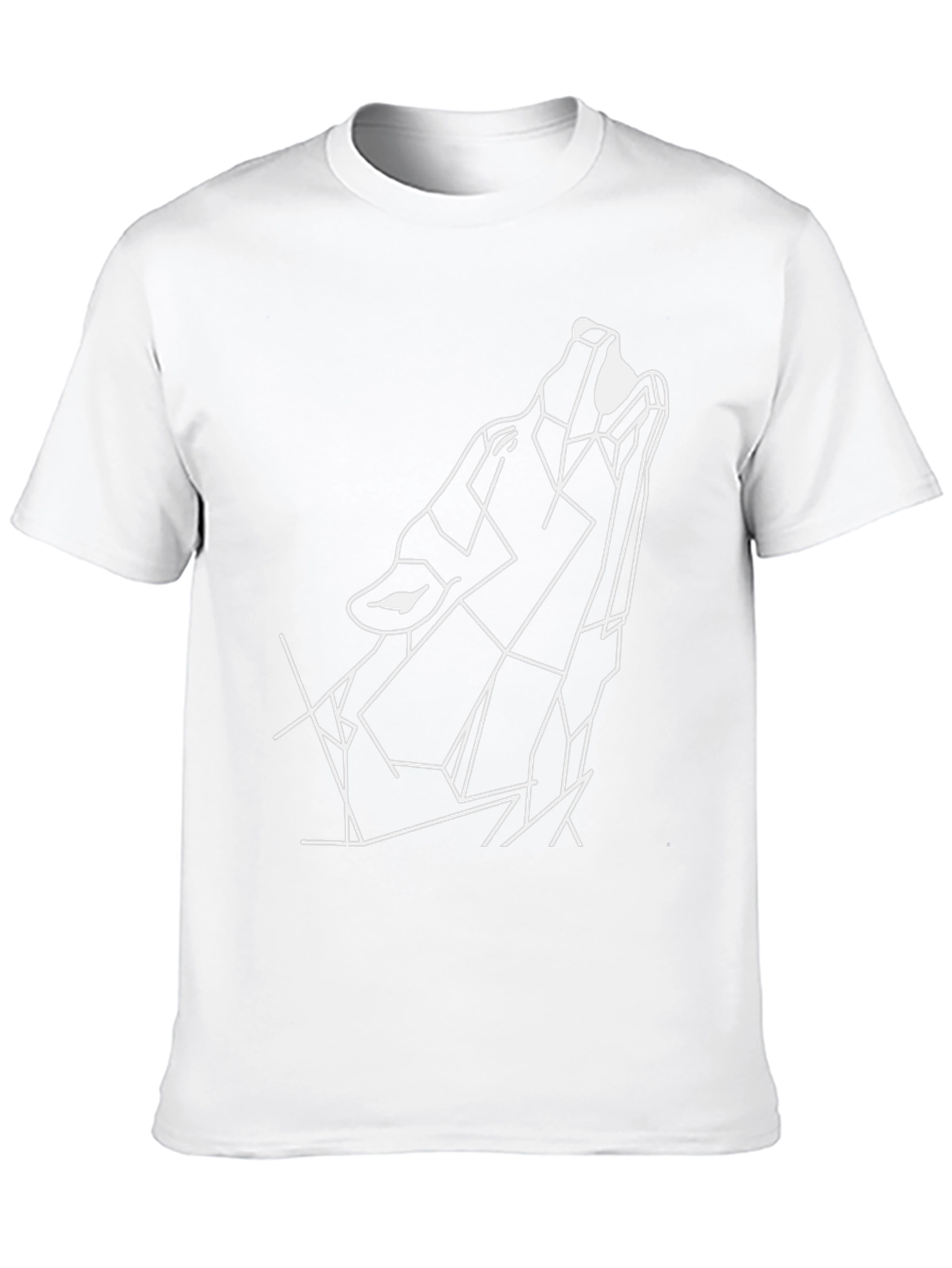 Geometric Wolf T-Shirt - Modern Style
