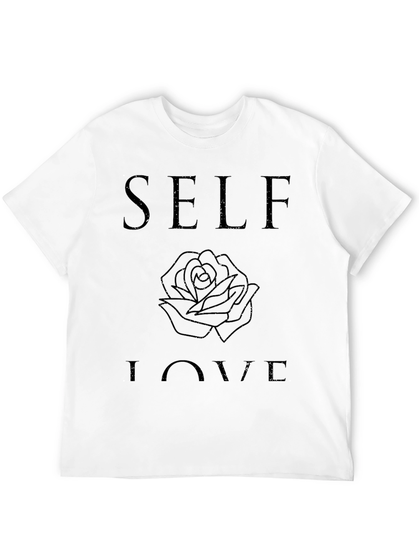Self Love Rose Graphic Black T-Shirt