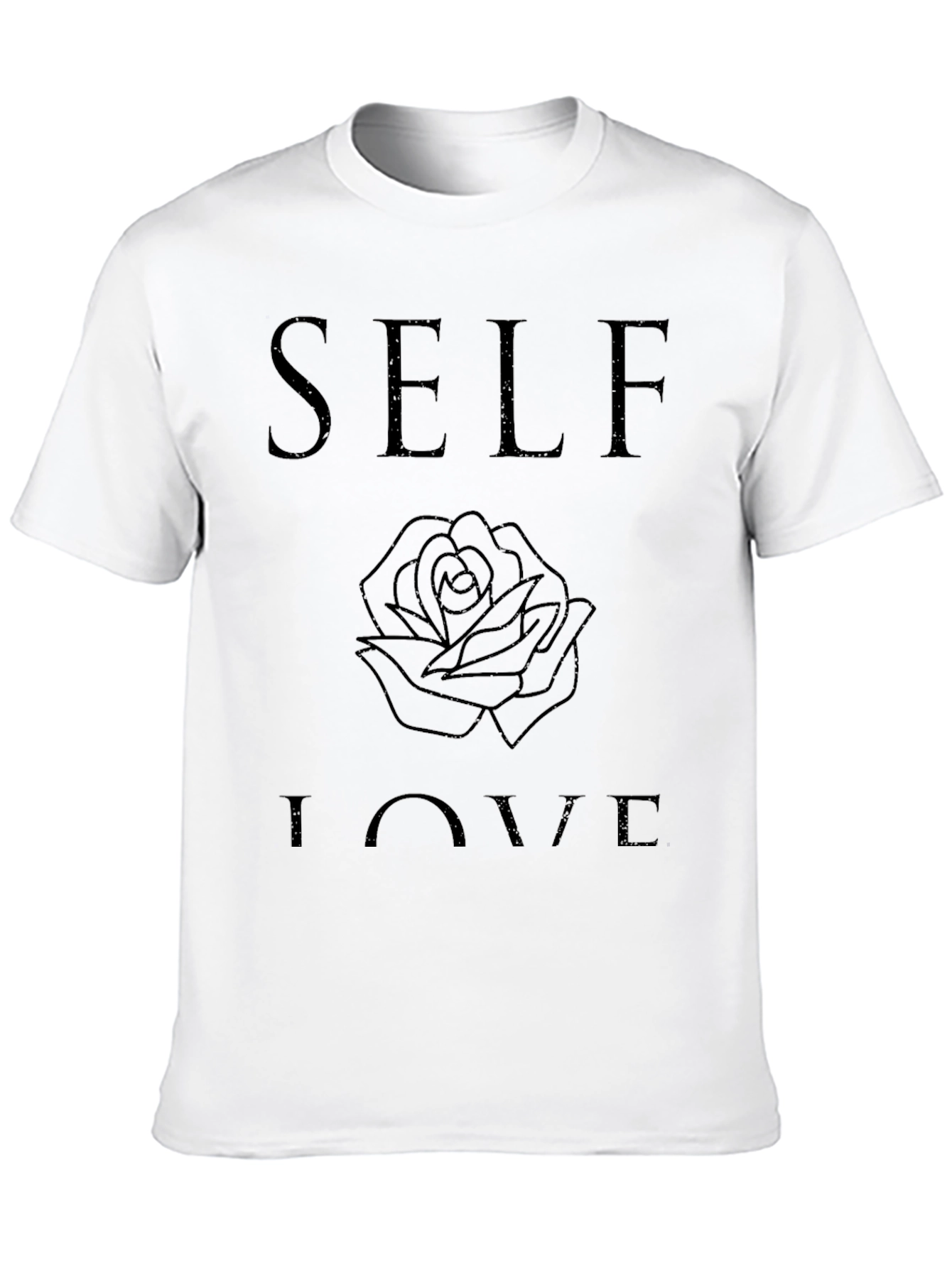 Self Love Rose Graphic Black T-Shirt