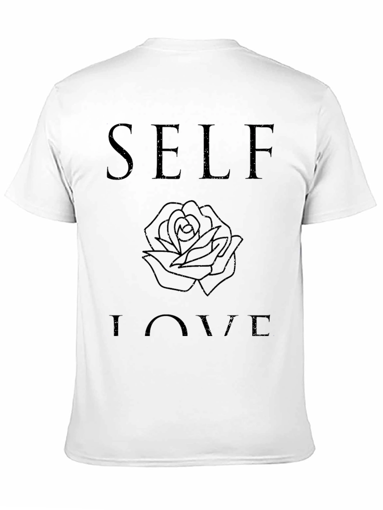 Self Love Rose Graphic Black T-Shirt