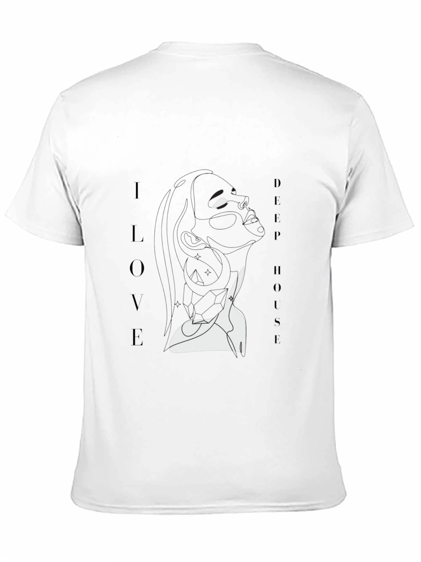 I Love Deep House Black Graphic Tee