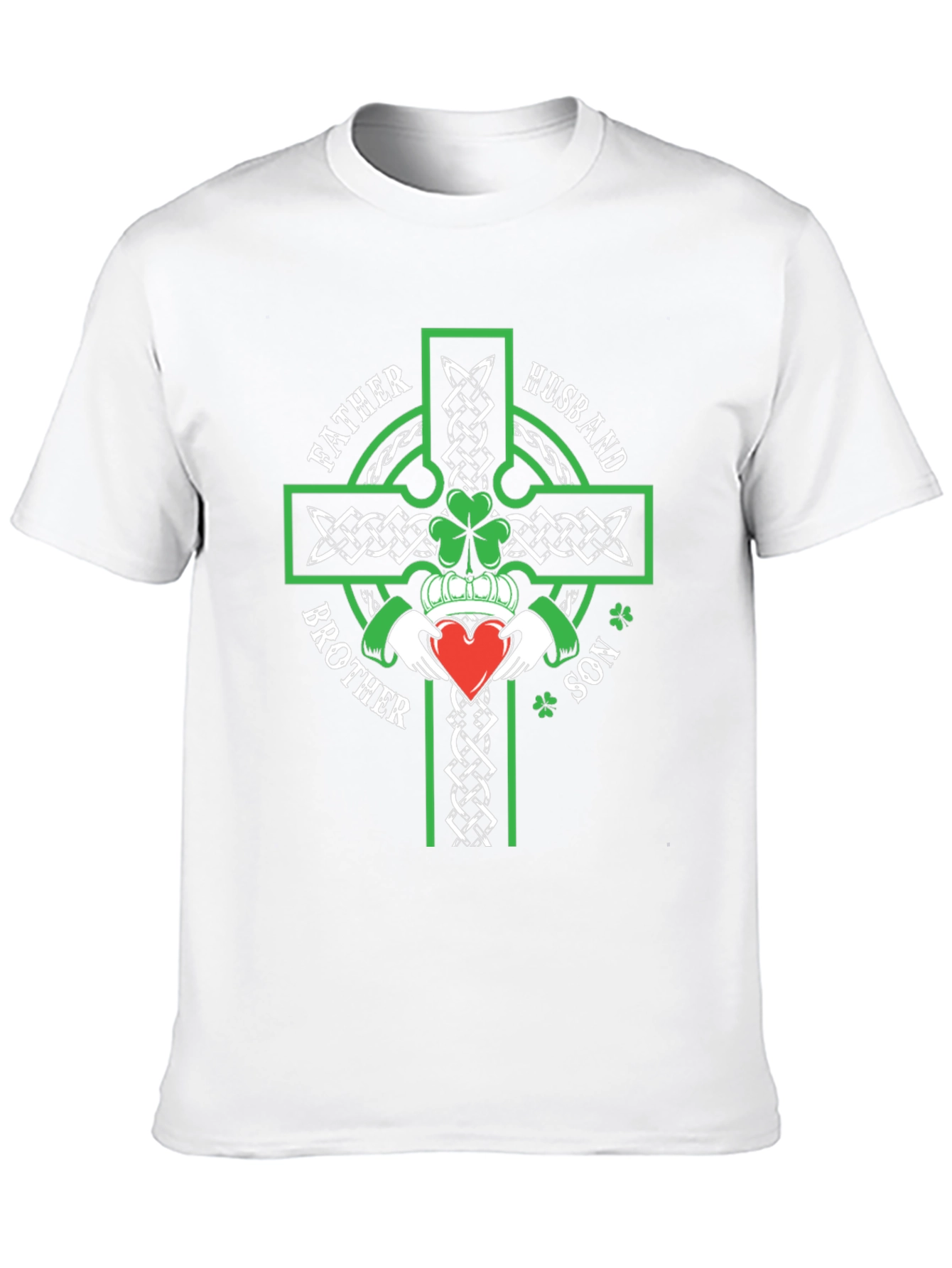Celtic Knot Cross Claddagh Father Husband Son T-Shirt