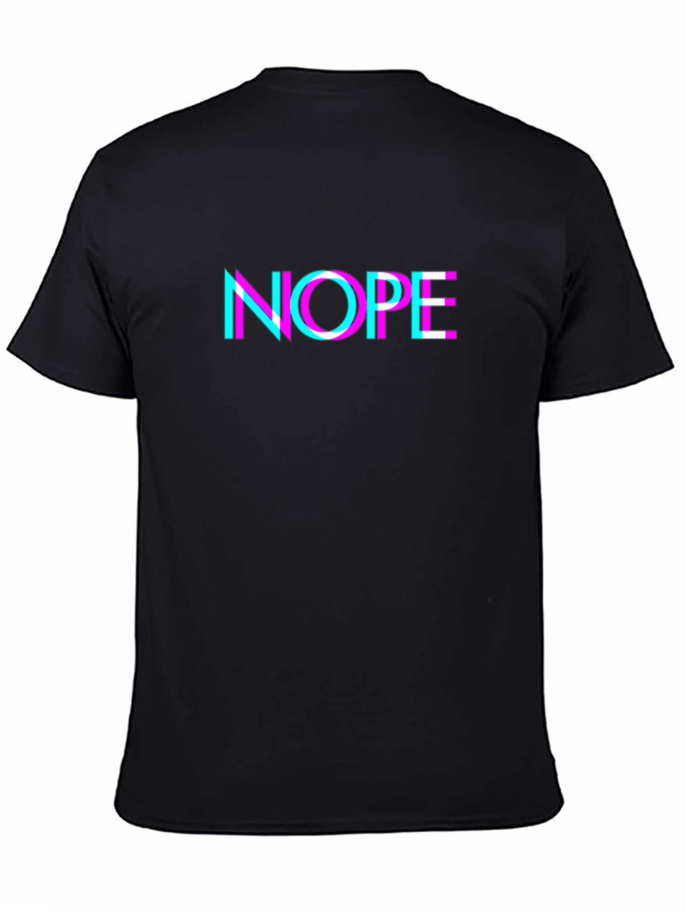 Nope Glitch Graphic Tee - Bold Statement Shirt