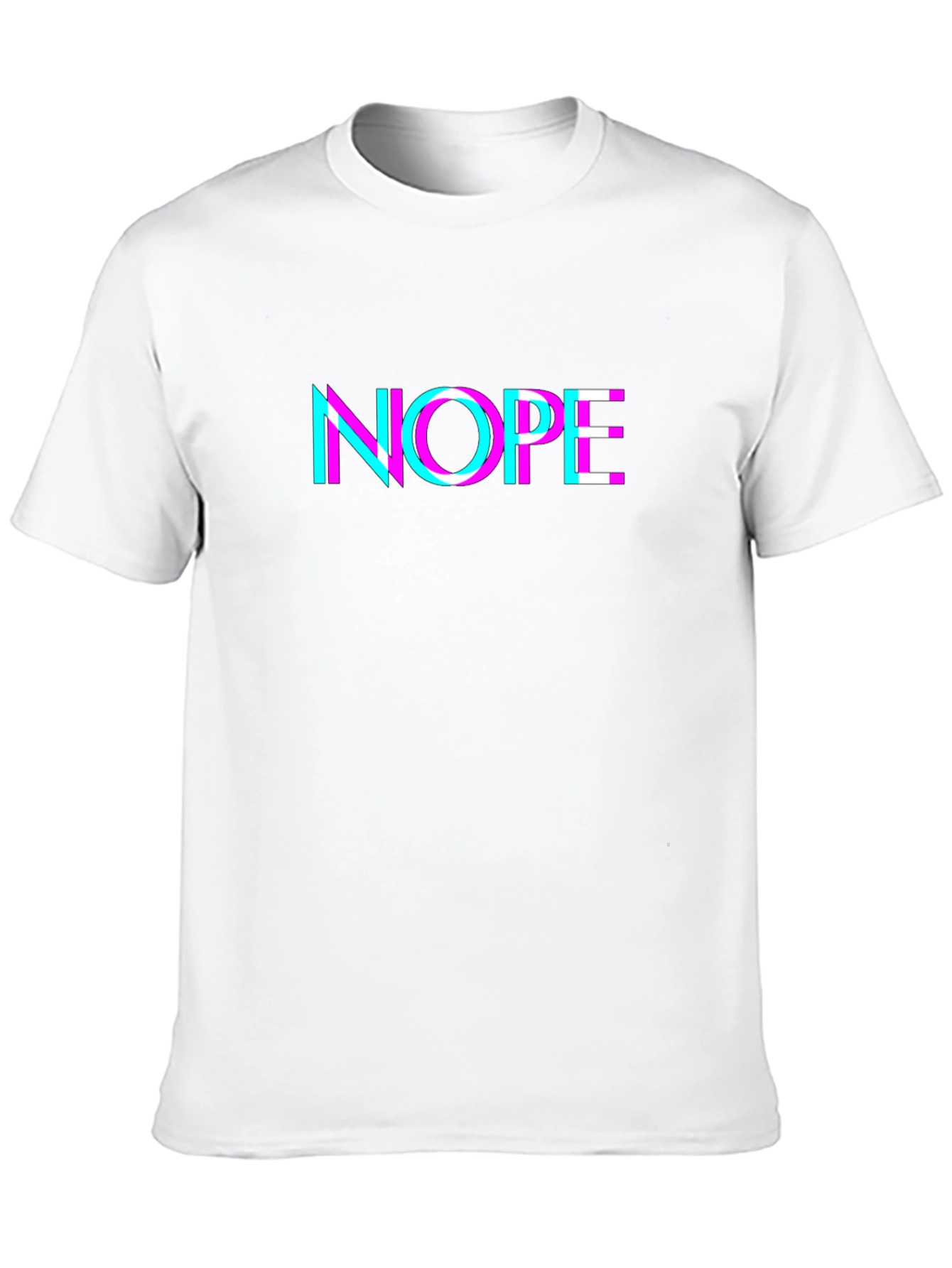 Nope Glitch Graphic Tee - Bold Statement Shirt