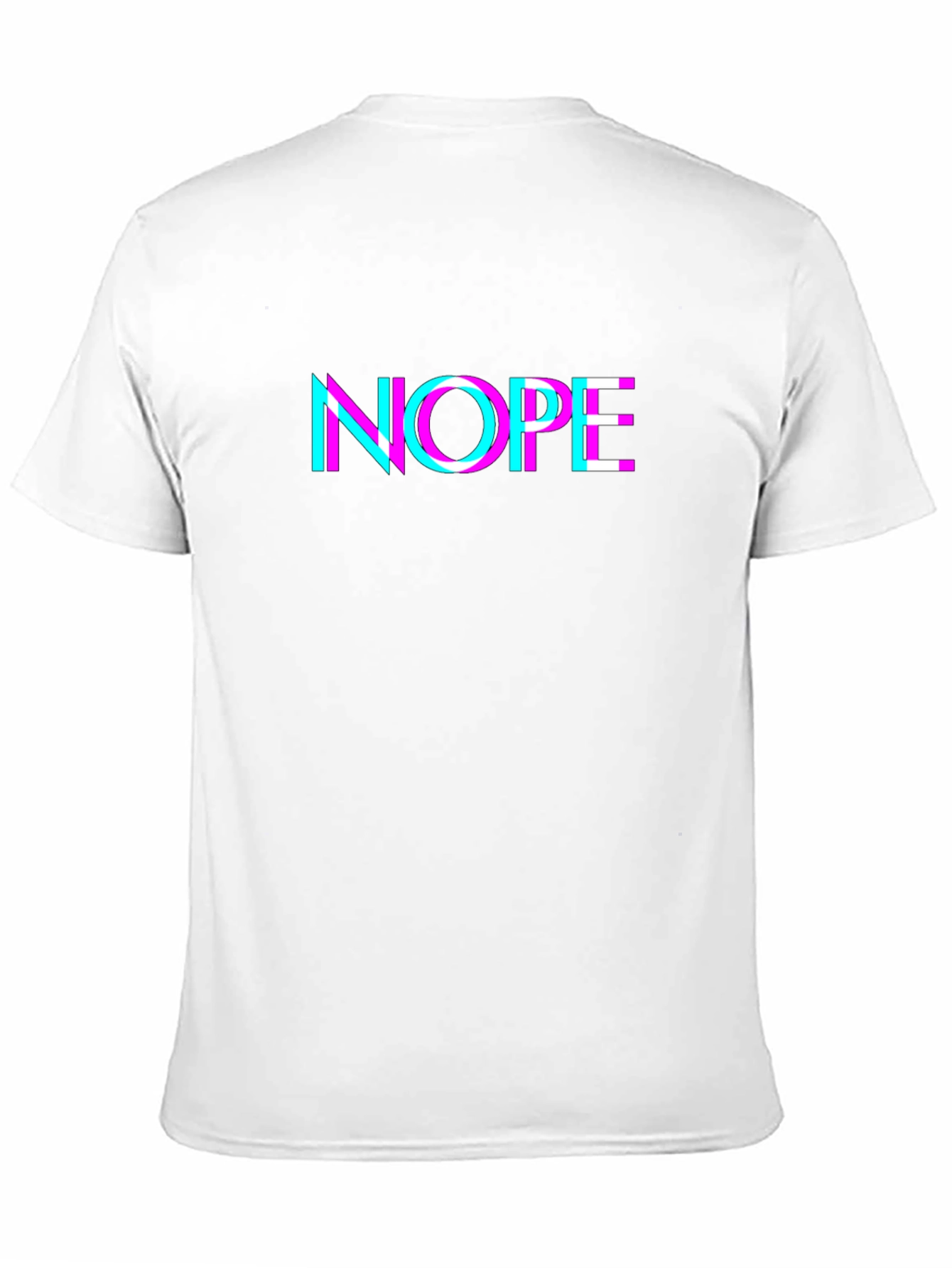Nope Glitch Graphic Tee - Bold Statement Shirt