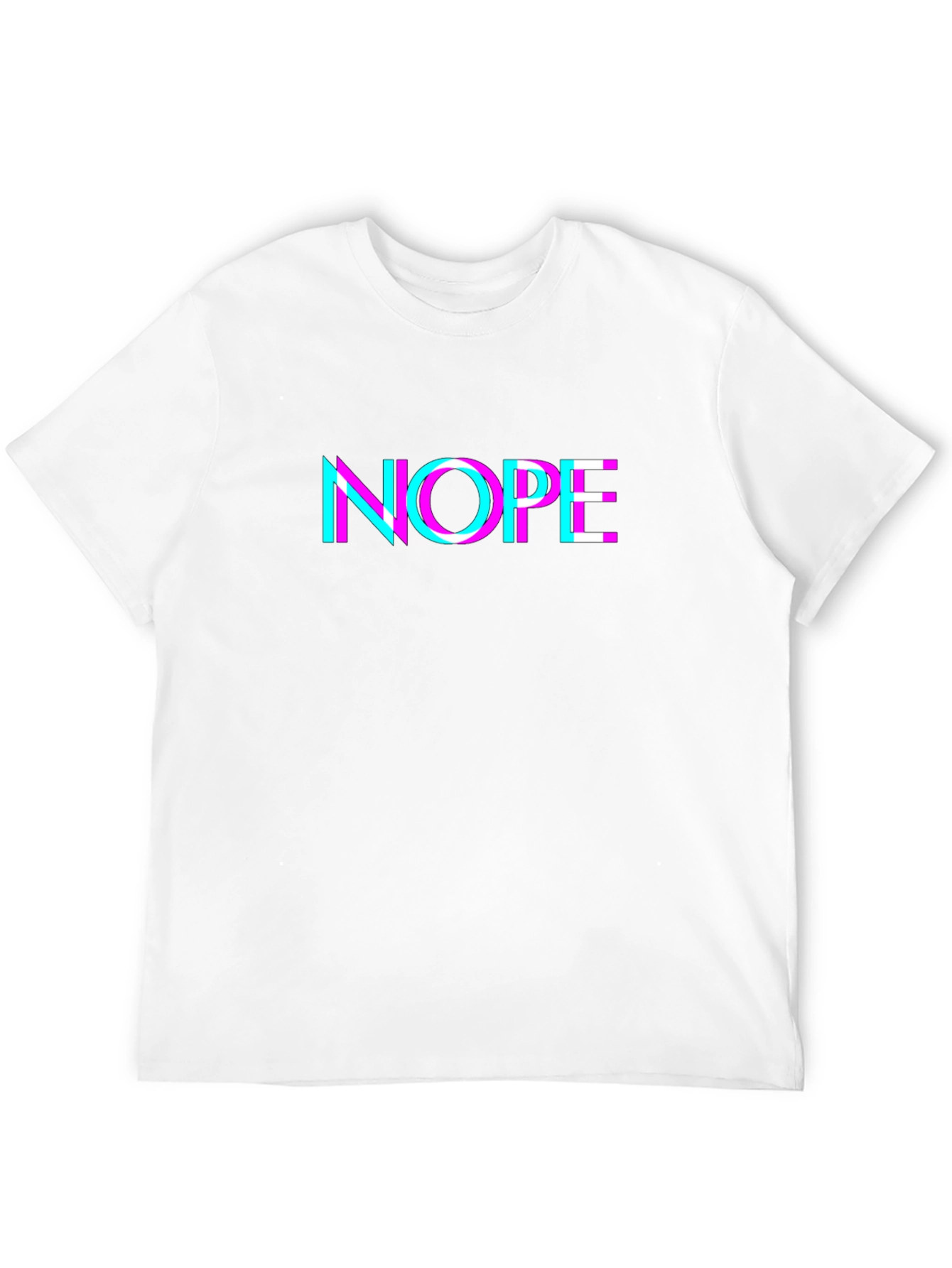 Nope Glitch Graphic Tee - Bold Statement Shirt