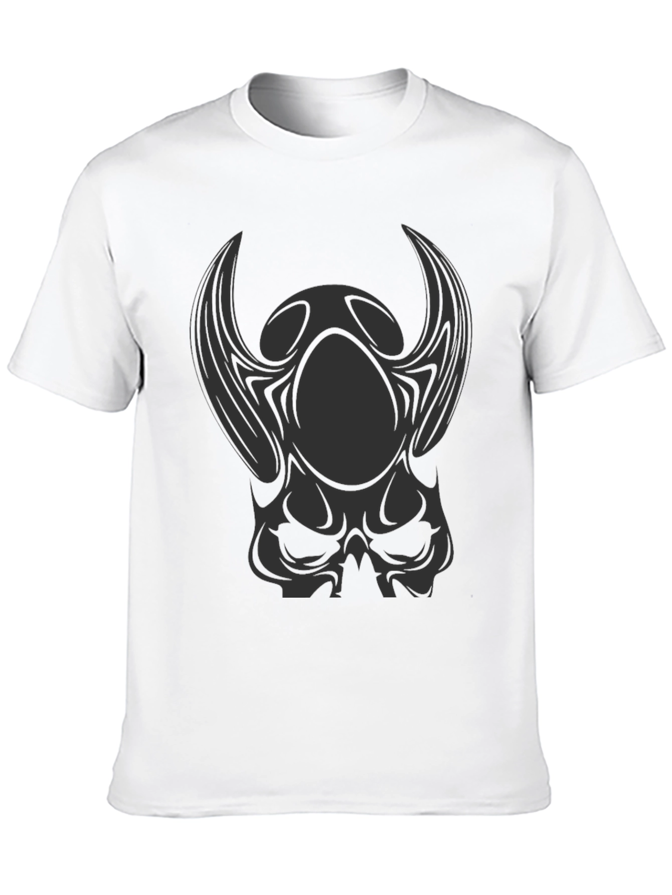 Dark Skull Graphic Print T-Shirt - Gothic Style