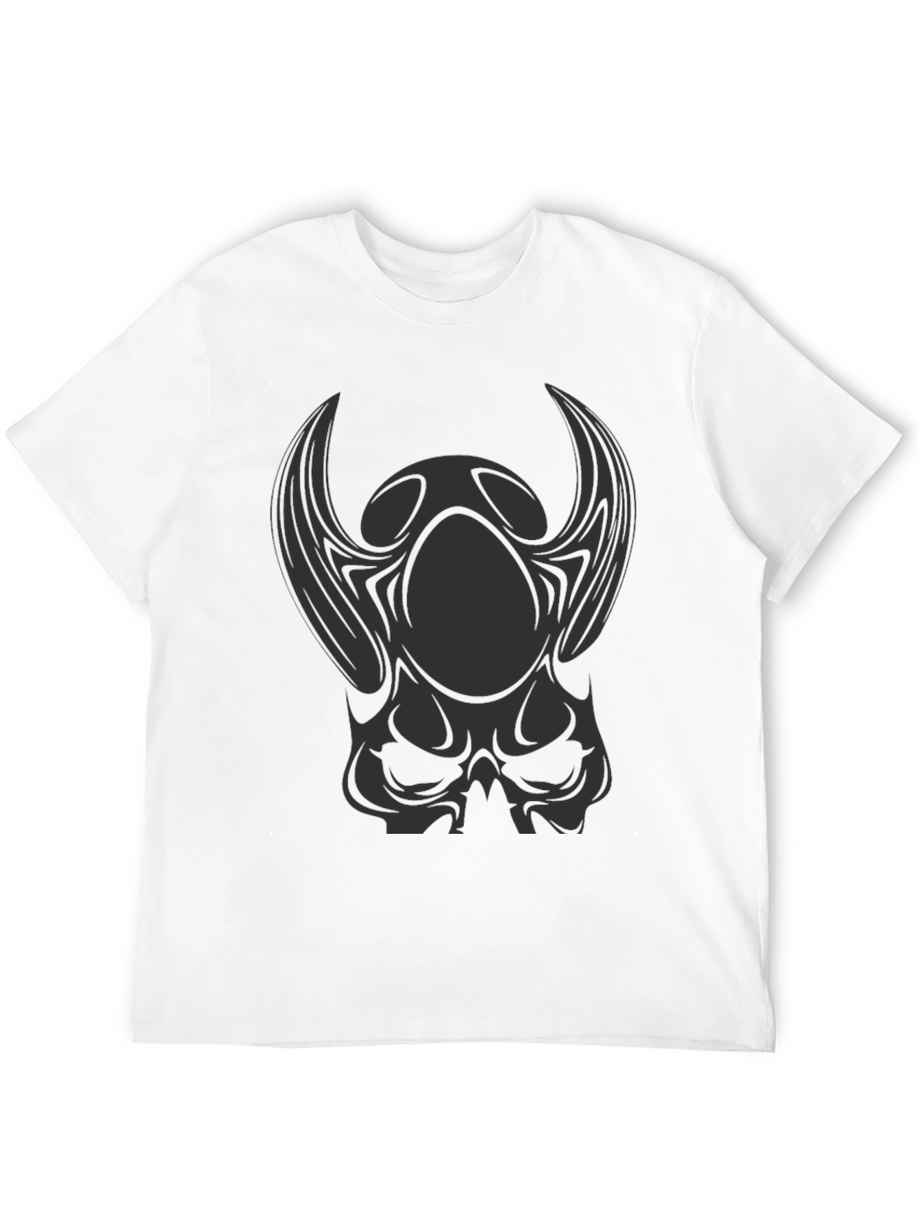 Dark Skull Graphic Print T-Shirt - Gothic Style
