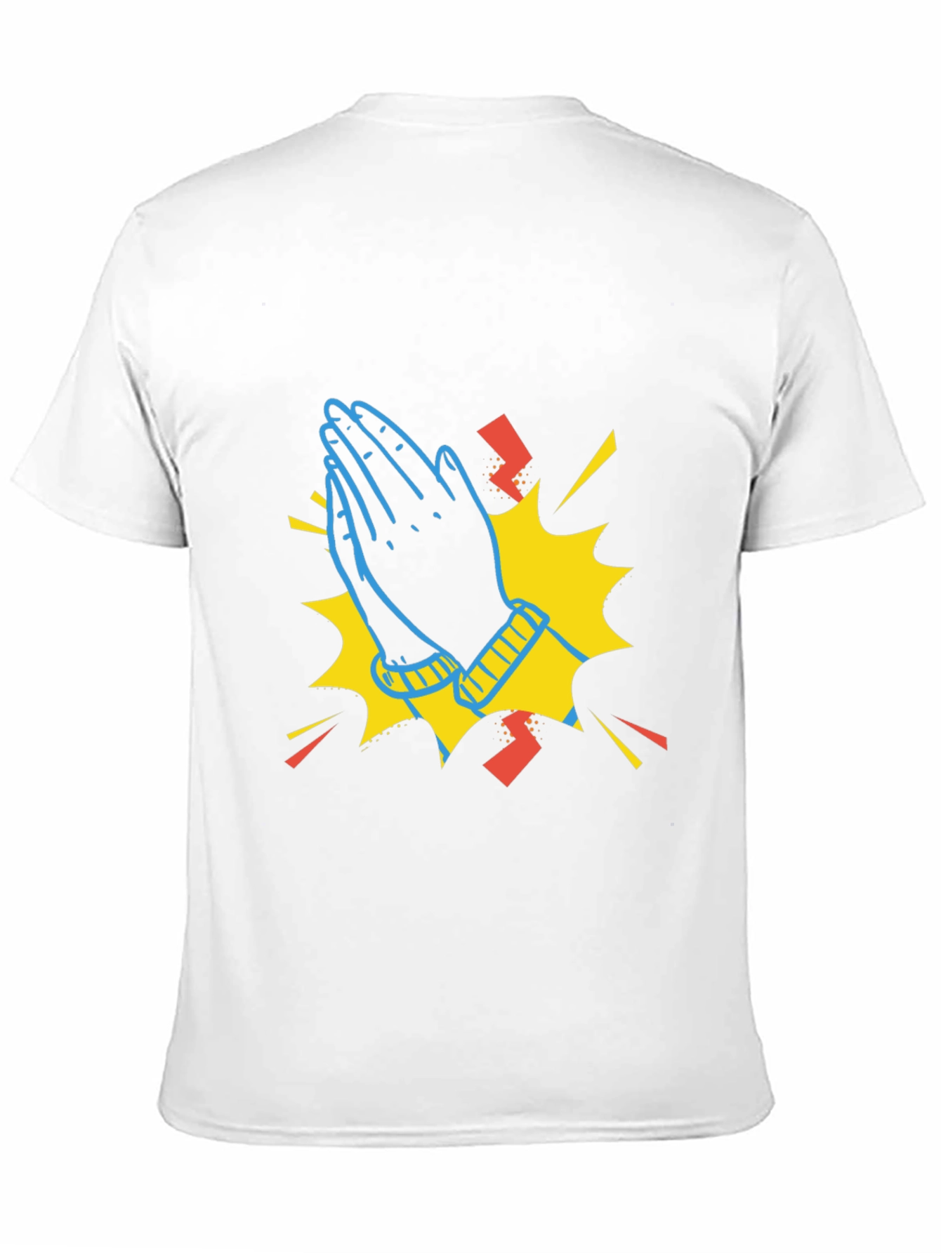 Praying Hands Graphic Black T-Shirt