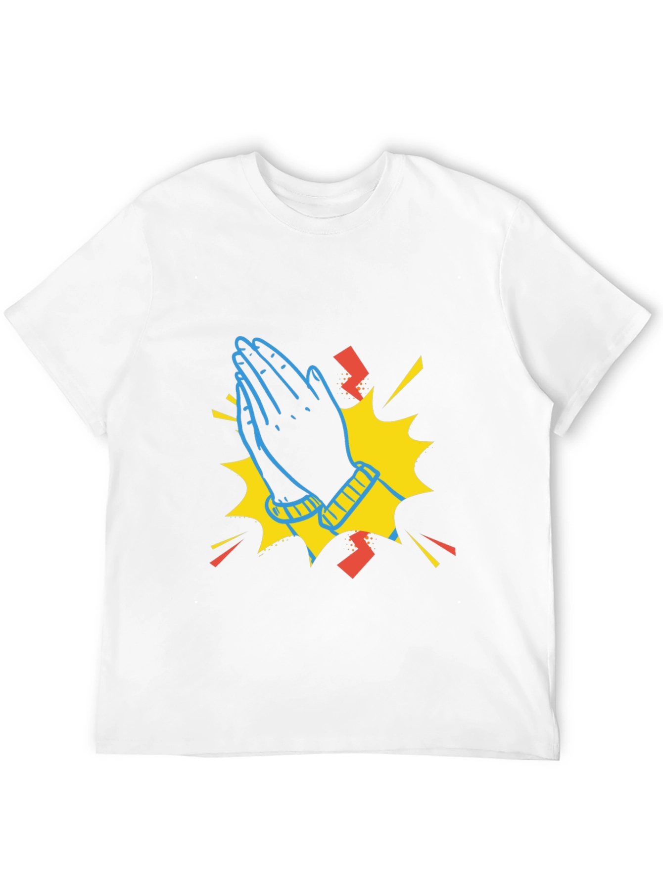 Praying Hands Graphic Black T-Shirt