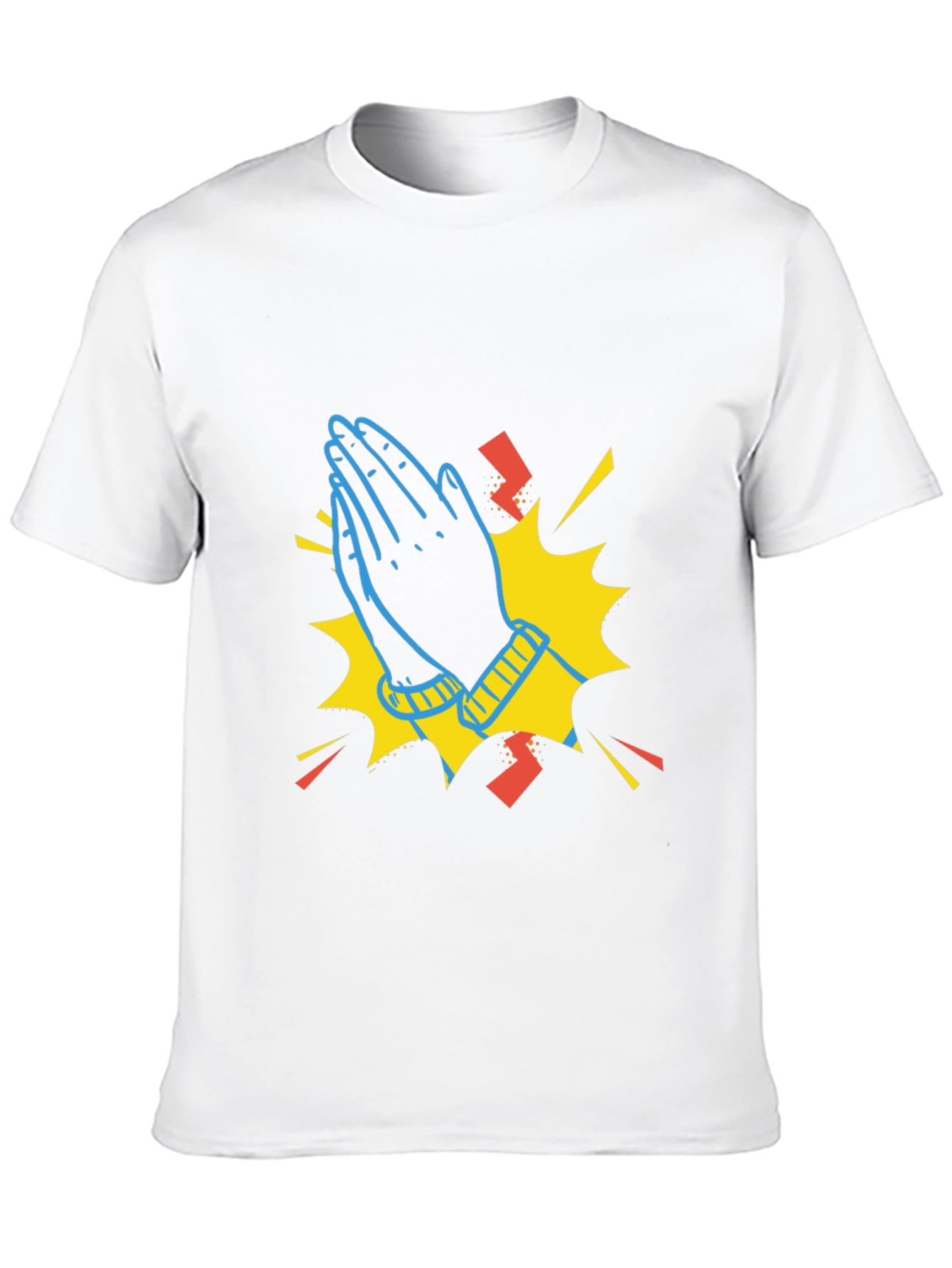 Praying Hands Graphic Black T-Shirt