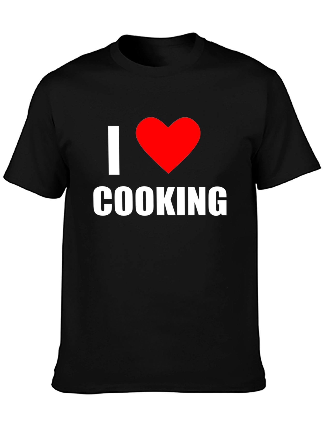 I Love Cooking T-Shirt - Black Heart Graphic